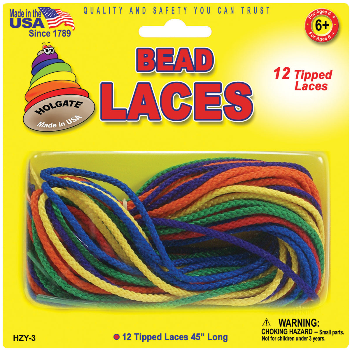 Bead Laces 45" 12/Pkg Assorted Colors