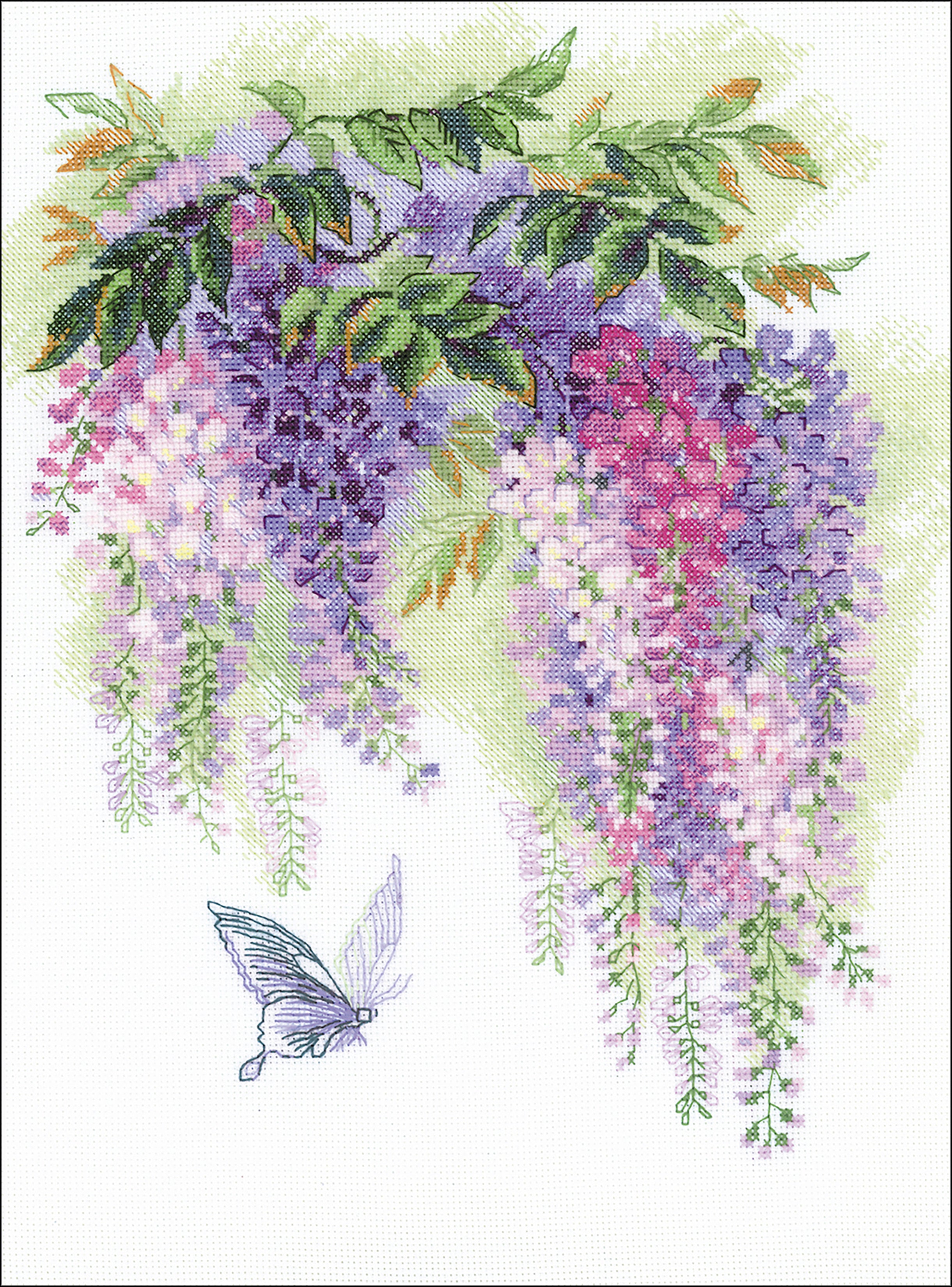 RIOLIS Counted Cross Stitch Kit 11.75"X15.75" Wisteria (14 Count)