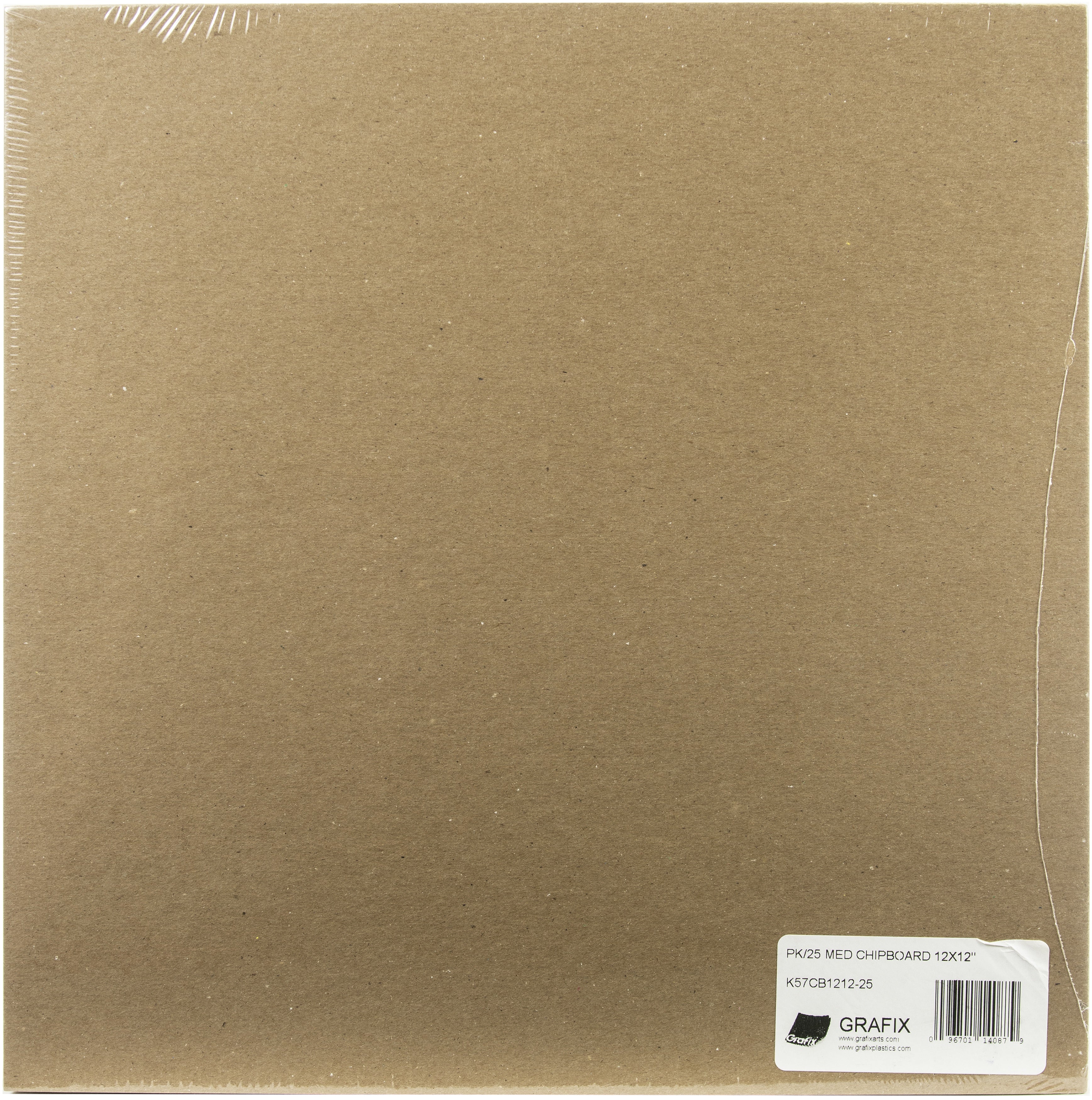 Grafix Medium Weight Chipboard Sheets 12"X12" 25/Pkg Natural