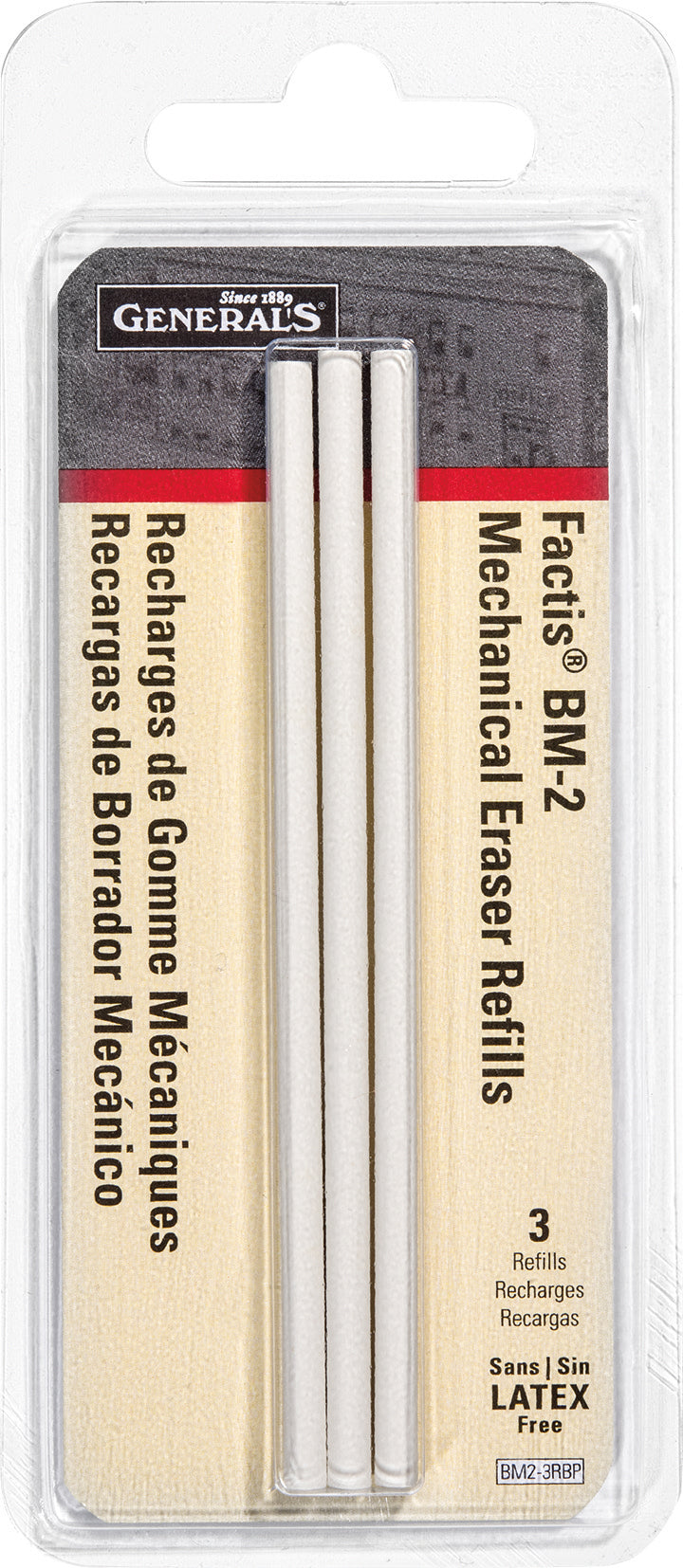 Factis Pen Style Mechanical Eraser Refills 3/Pkg  