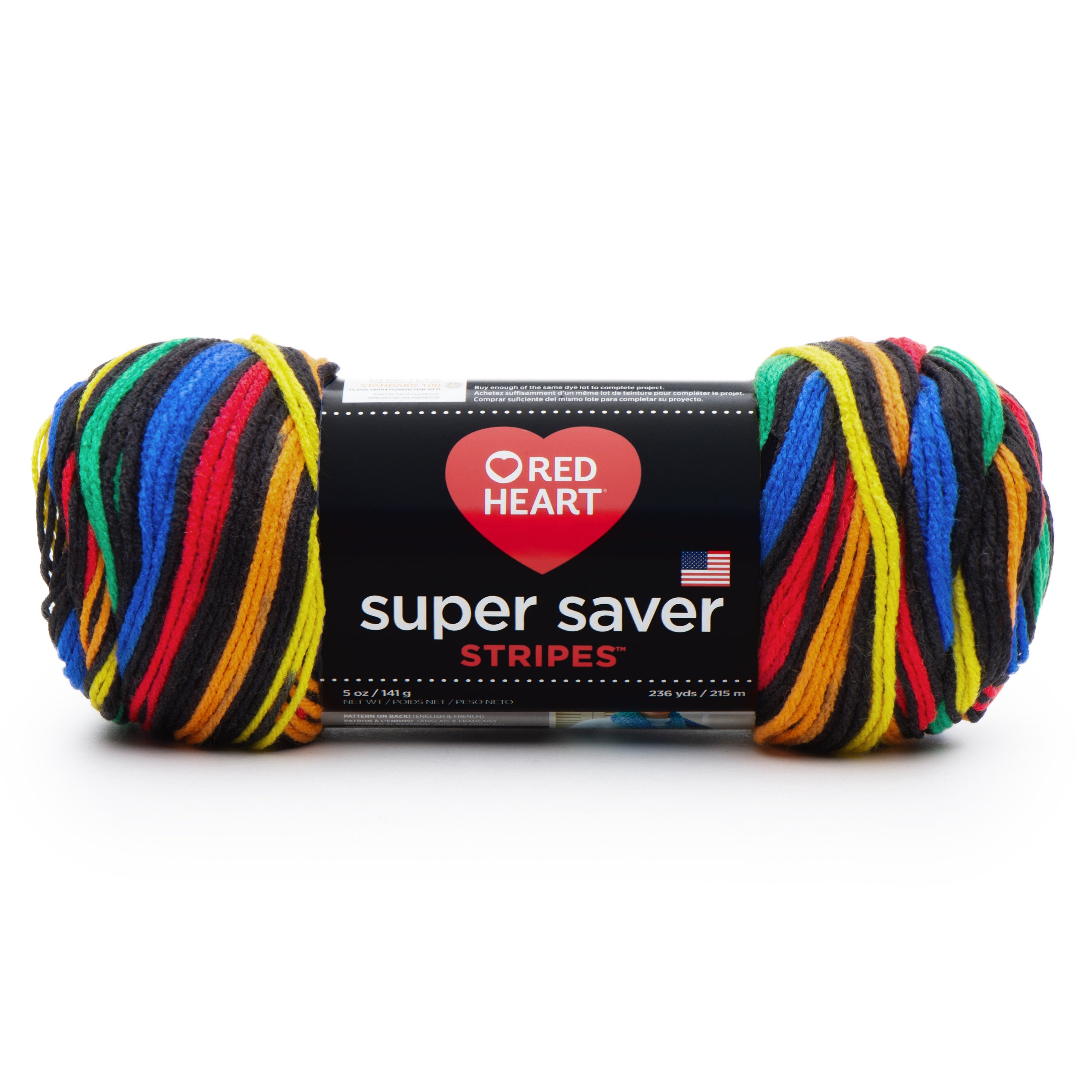 Red Heart Super Saver Yarn Primary Stripes