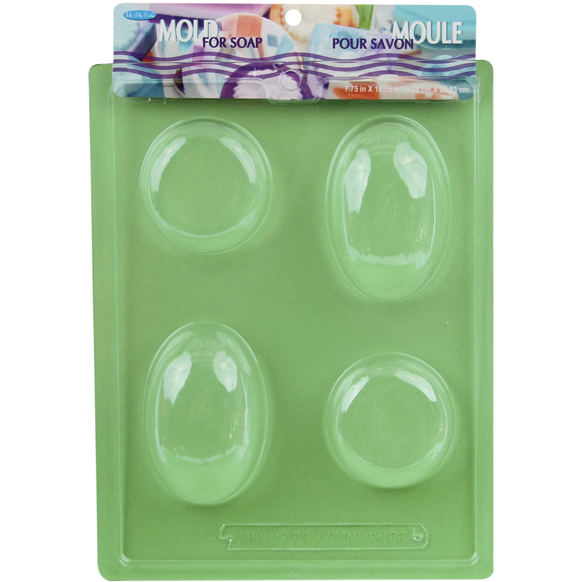 Soap Mold 7.75"X10.25" 4 Cavity - Ovals & Rounds