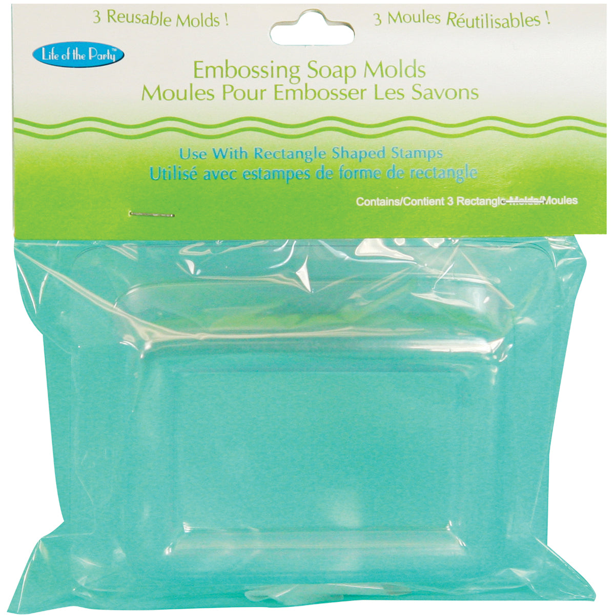 Soap Embossing Molds 2.375"X2.75" 3/Pkg Rectangle