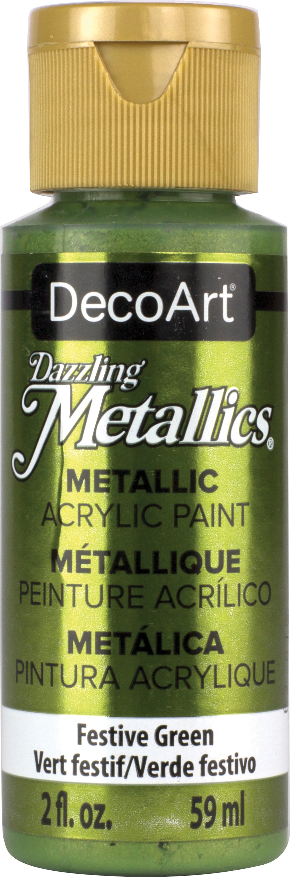 Dazzling Metallics Acrylic Paint 2oz Festive Green