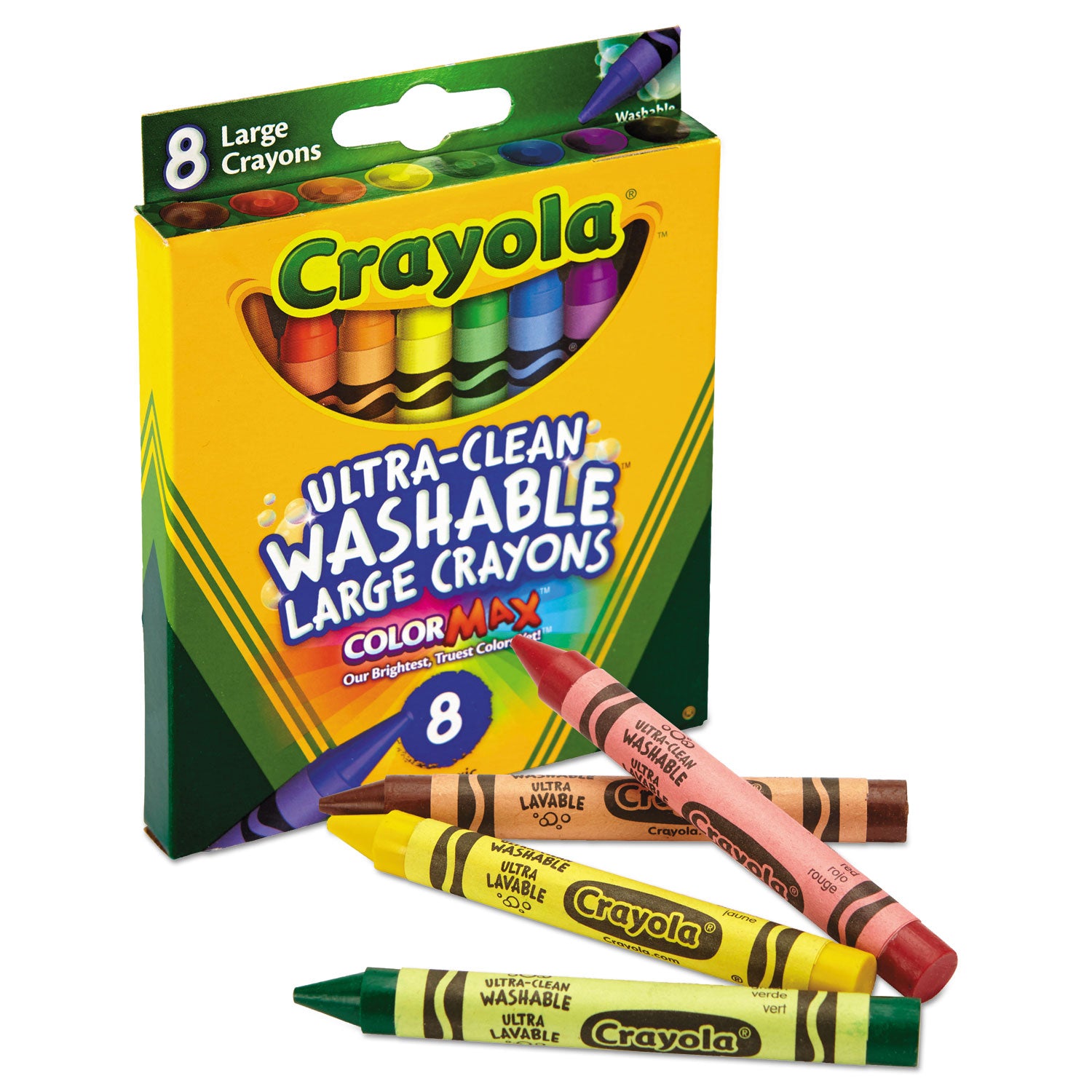 Crayola Large Washable Crayons 8/Pkg
