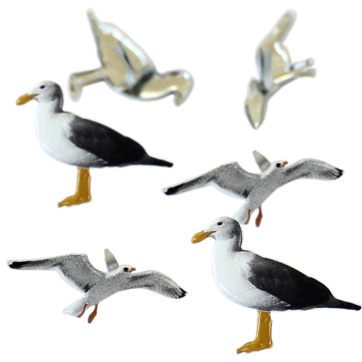 Eyelet Outlet Shape Brads 12/Pkg Seagull