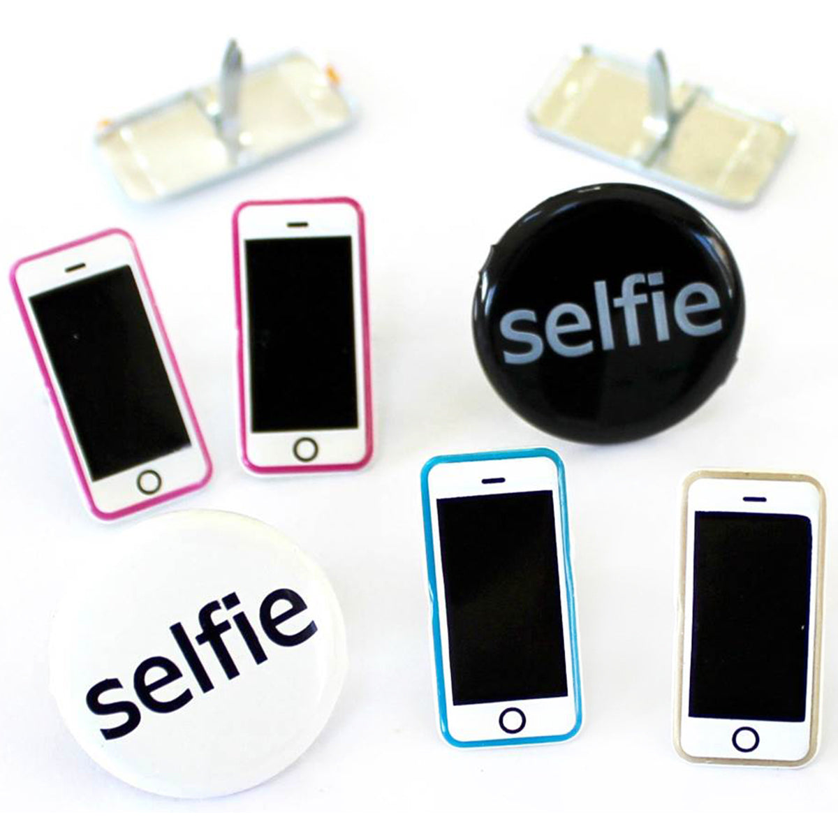 Eyelet Outlet Shape Brads 12/Pkg Selfie/Phone