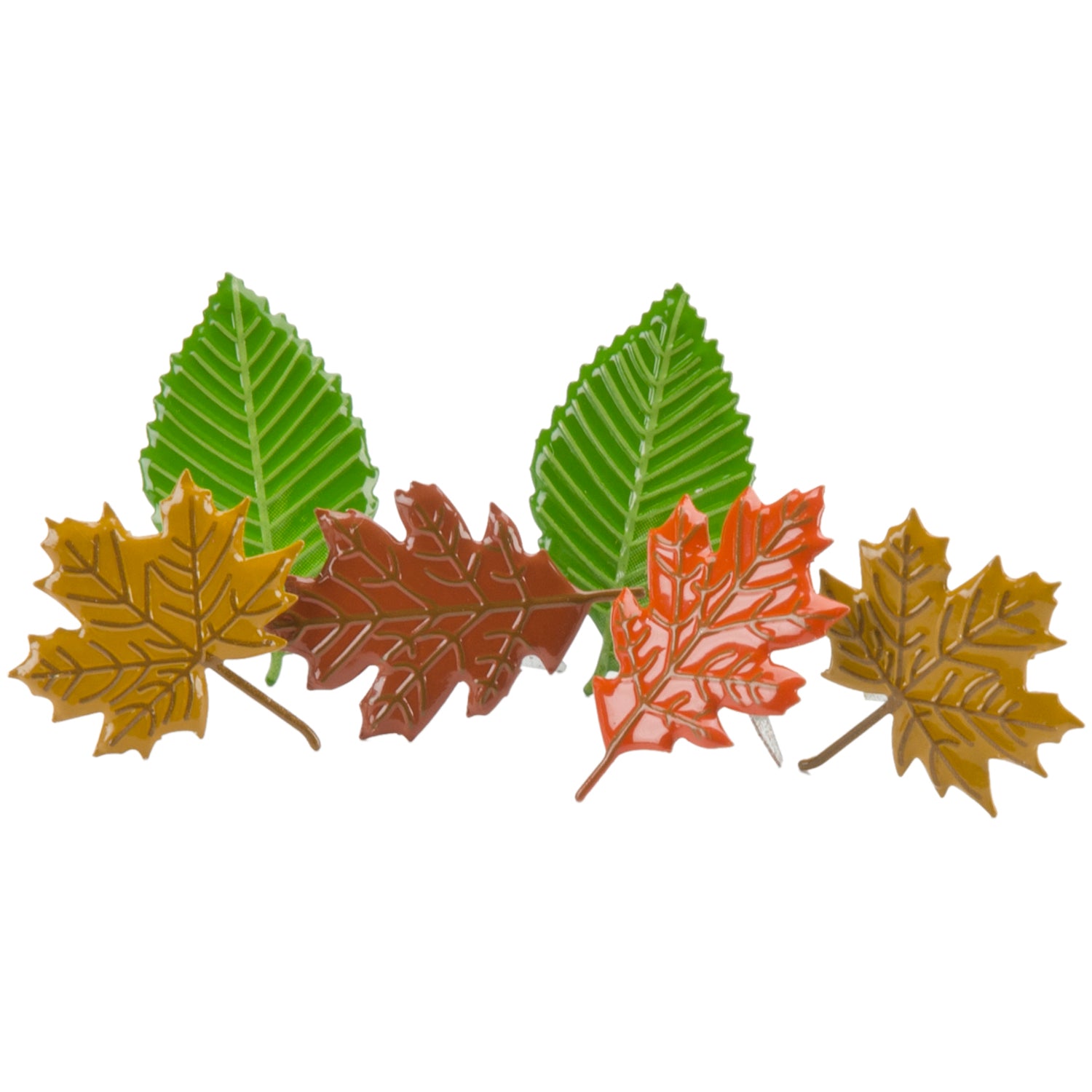 Eyelet Outlet Shape Brads 12/Pkg Leaves