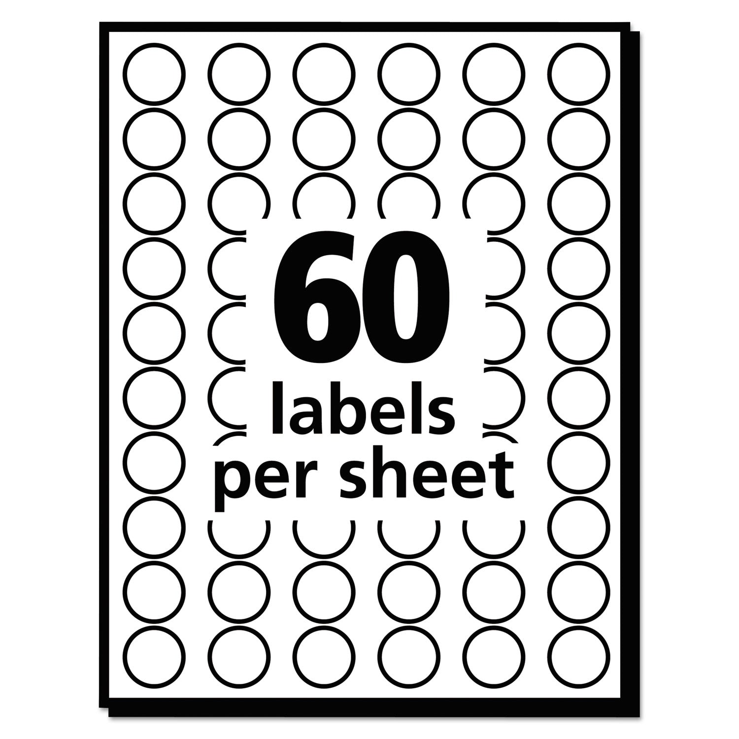Avery® Handwrite Only Removable Round Color-Coding Labels, 1/2" dia, Neon Red, 840/Pack