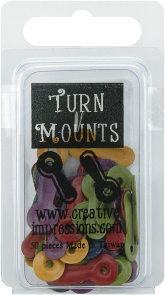 Painted Metal Turn Mounts 50/Pkg Matte Heritage