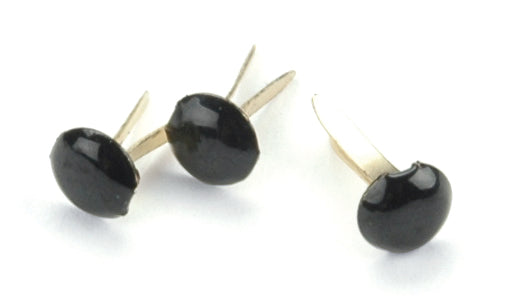 Mini Painted Metal Paper Fasteners 3mm 100/Pkg Round - Black