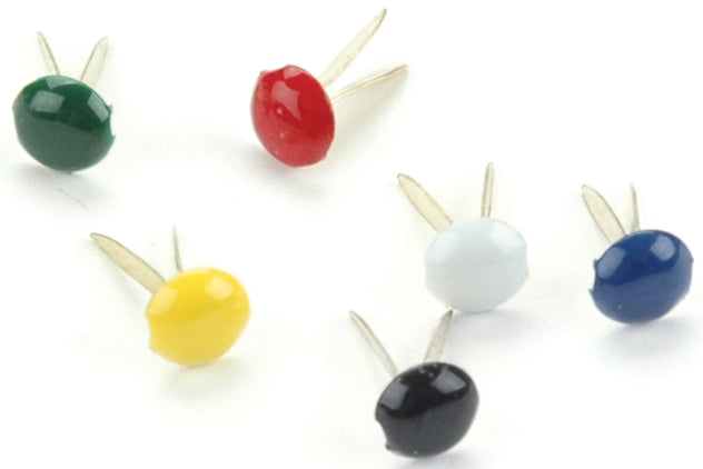 Mini Painted Metal Paper Fasteners 3mm 100/Pkg Round - Primary