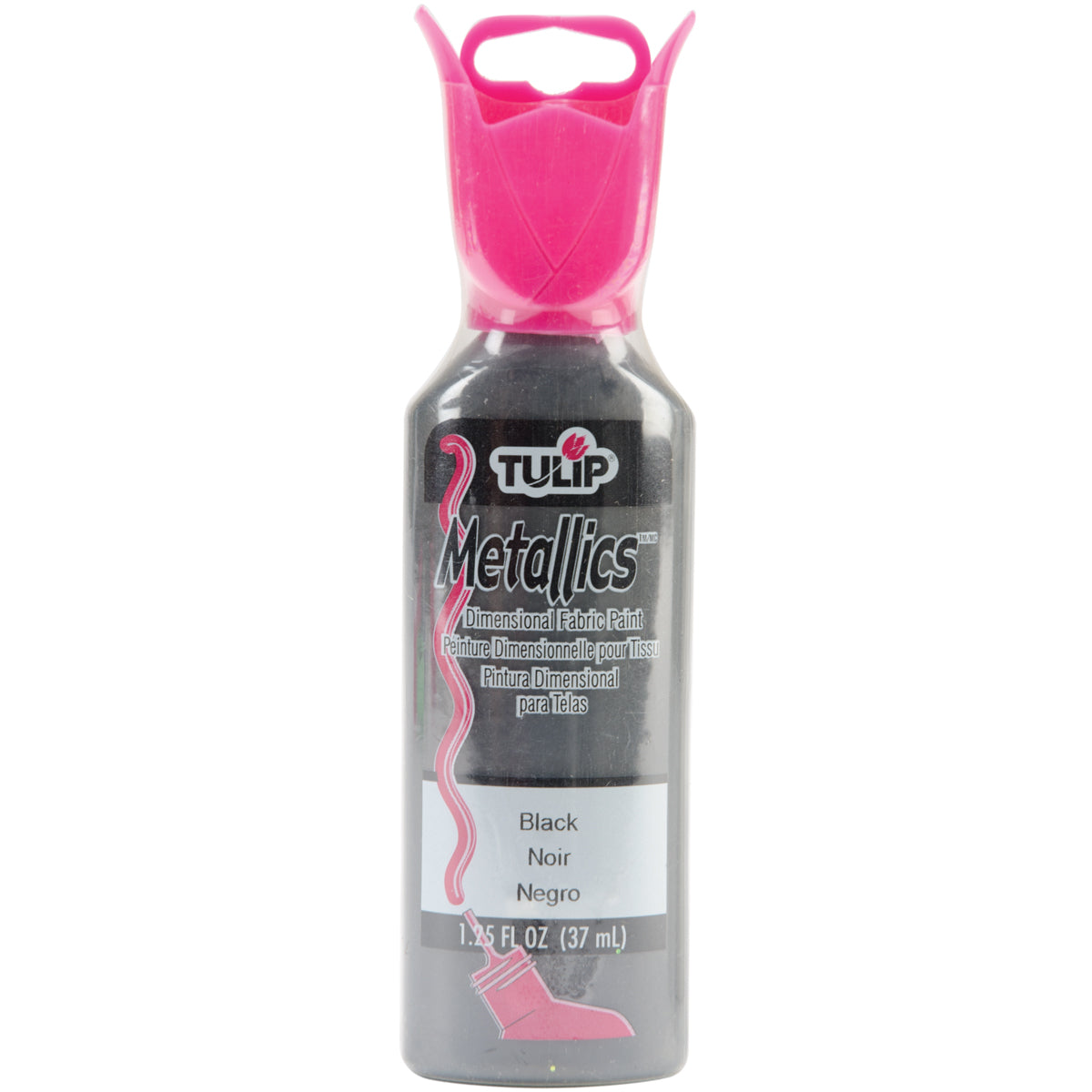 Tulip Dimensional Fabric Paint 1.25oz Metallics - Black
