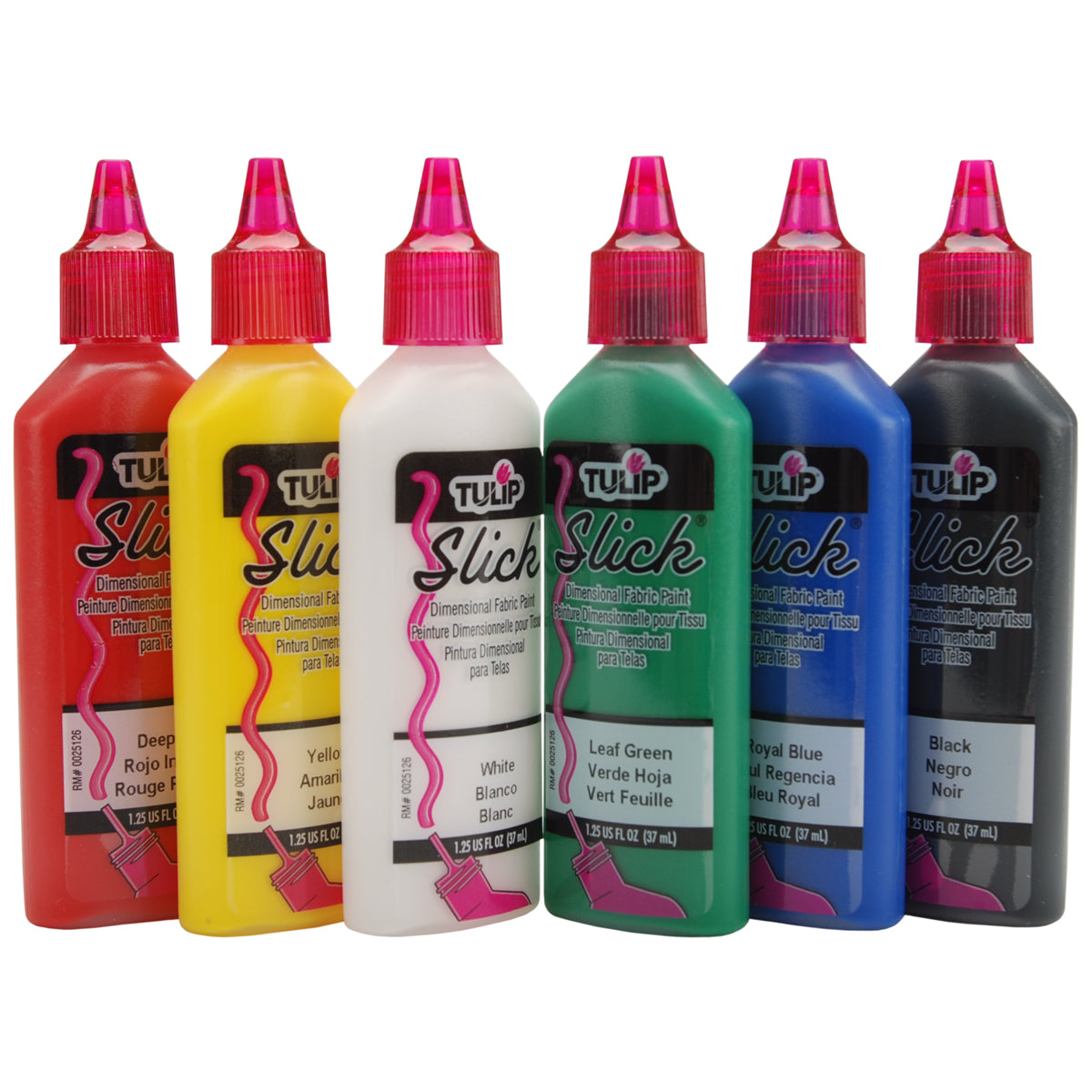 Tulip Dimensional Fabric Paints 1.25oz 6/Pkg Slick