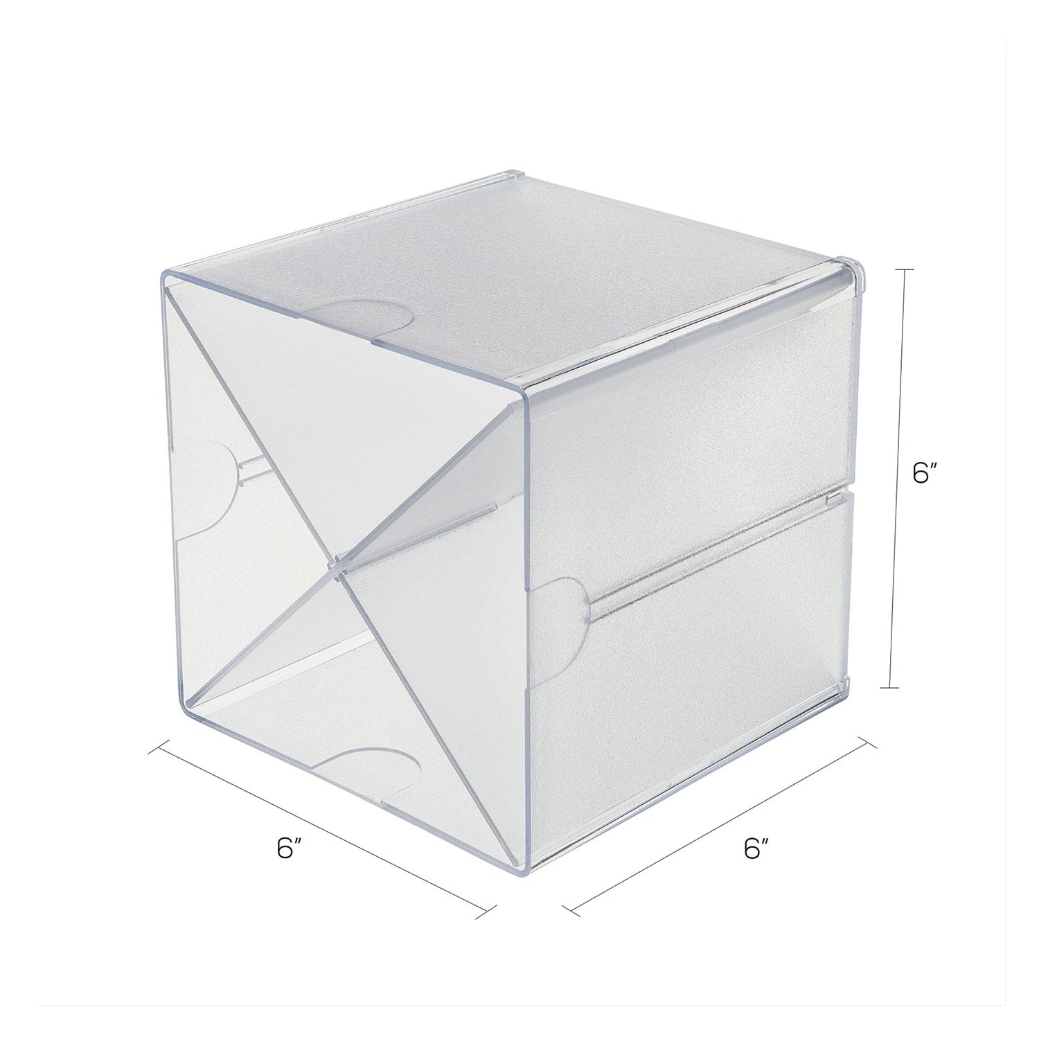 Stackable X-Divided Storage Organizer 6"X6"X6" Clear