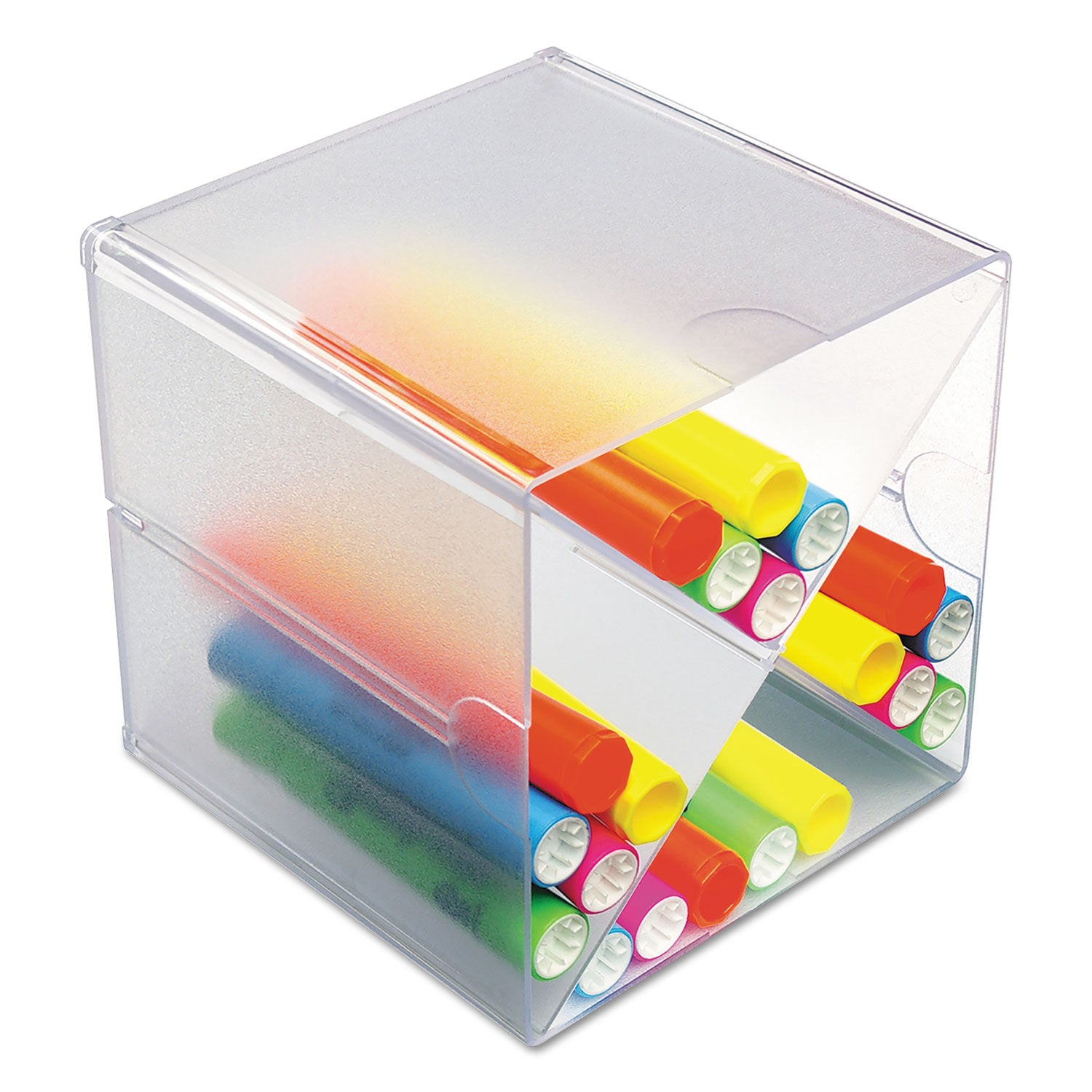 Stackable X-Divided Storage Organizer 6"X6"X6" Clear
