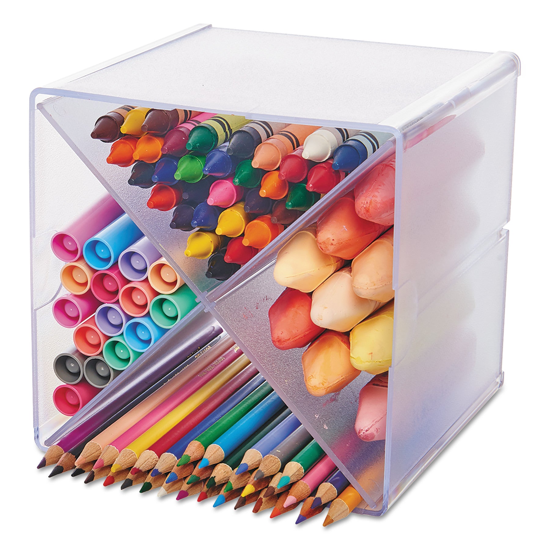 Stackable X-Divided Storage Organizer 6"X6"X6" Clear