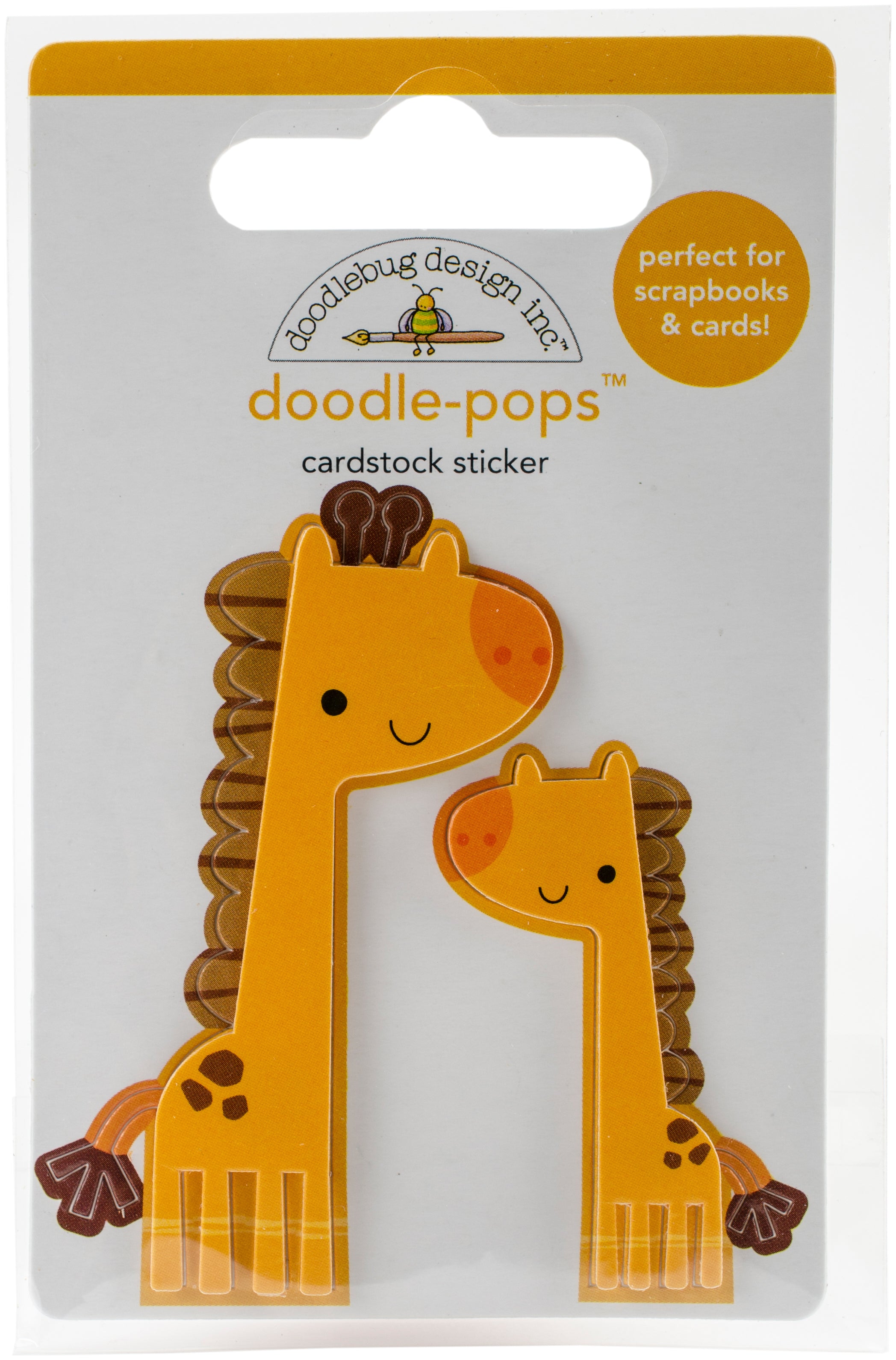 Doodlebug Doodle-Pops 3D Stickers  At The Zoo Jenny & Jojo Giraffe