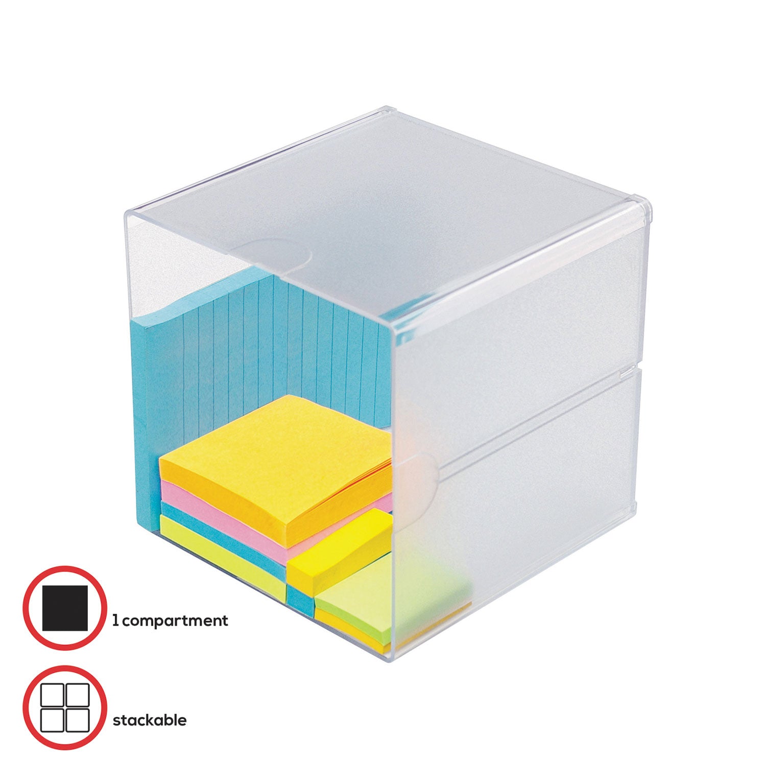 Stackable Open Cube Storage Organizer 6"X6"X6" Clear