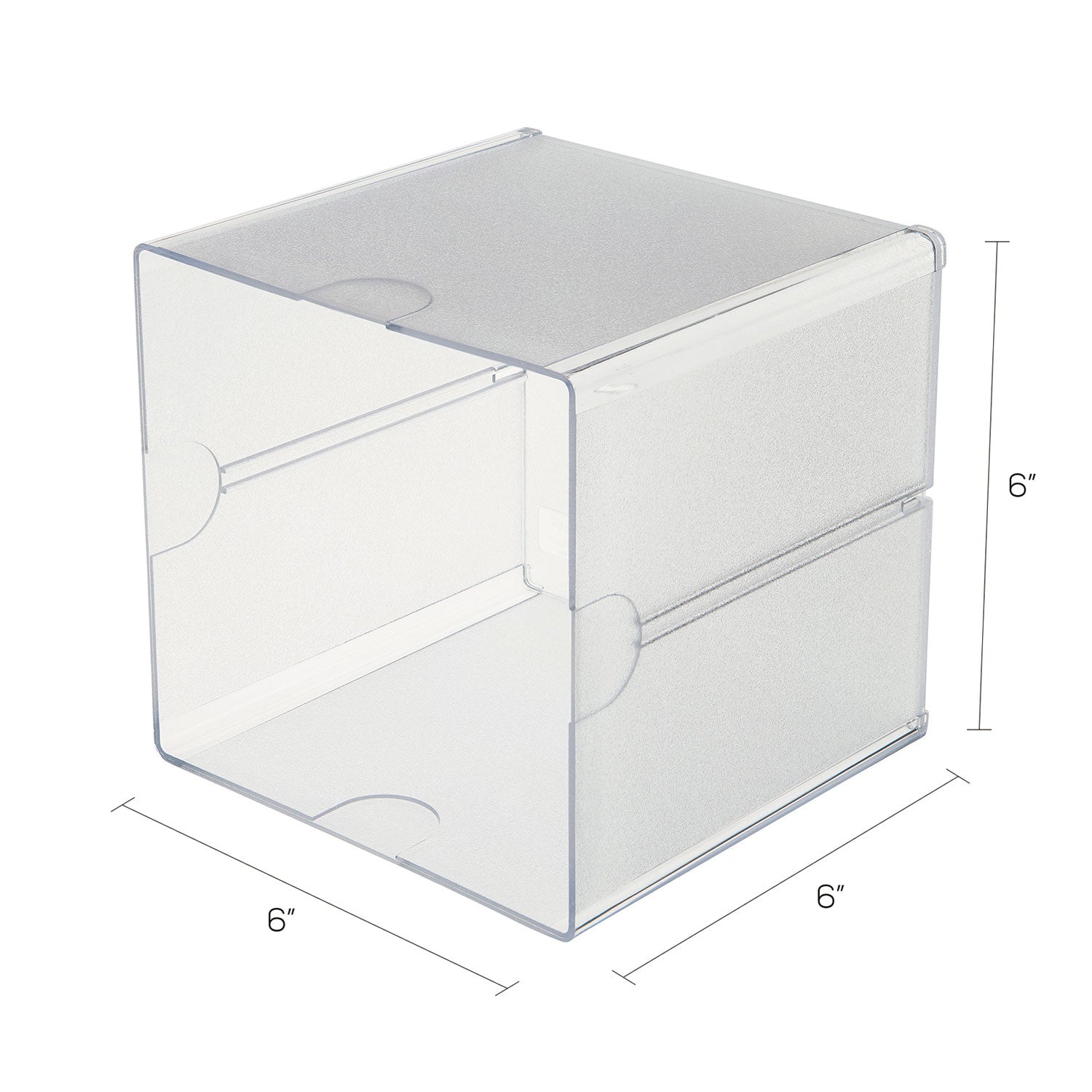 Stackable Open Cube Storage Organizer 6"X6"X6" Clear