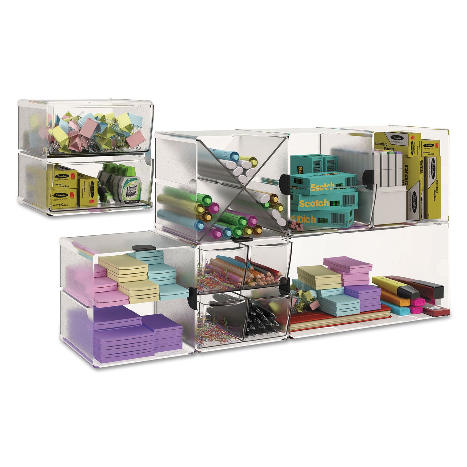 Stackable Open Cube Storage Organizer 6"X6"X6" Clear