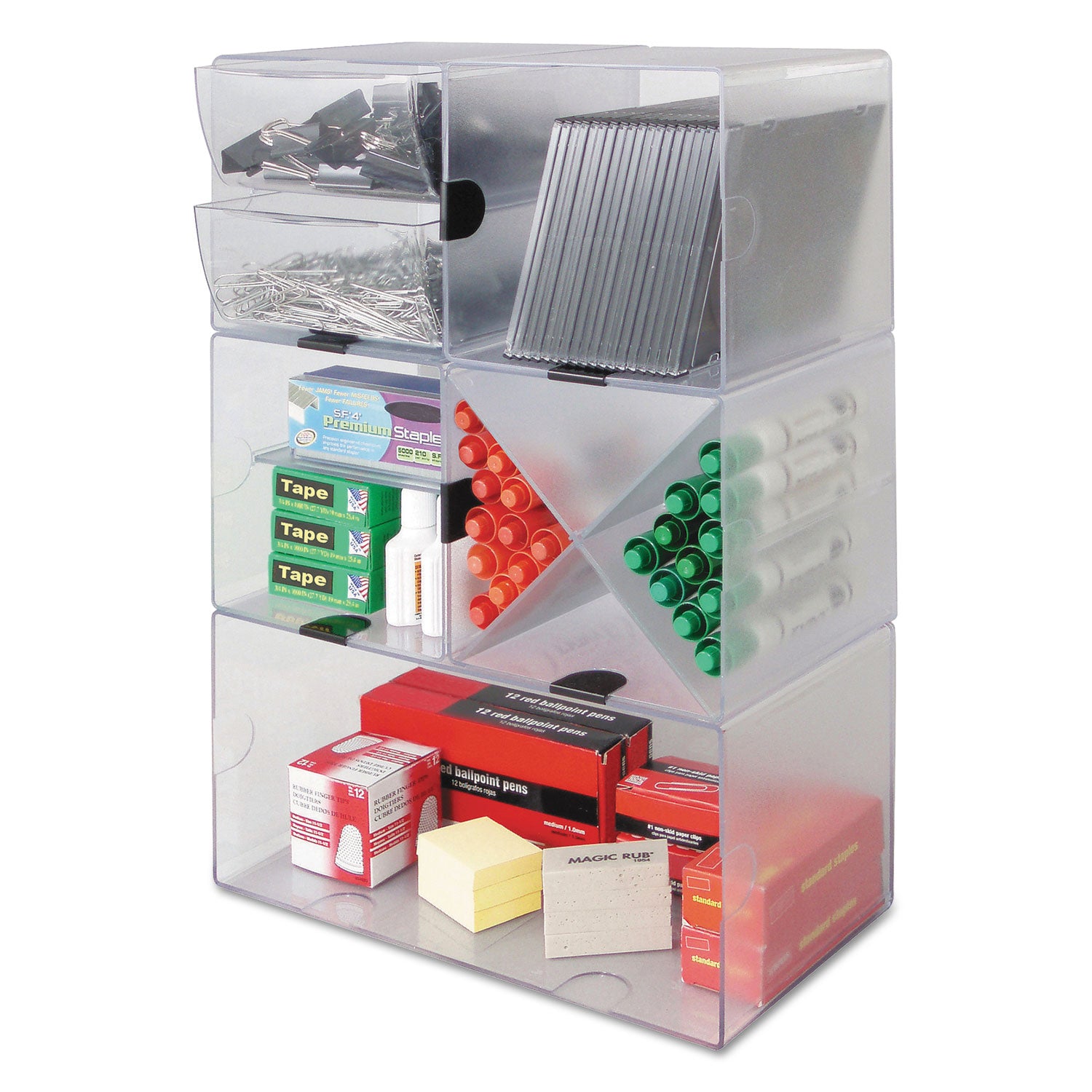 Stackable Open Cube Storage Organizer 6"X6"X6" Clear