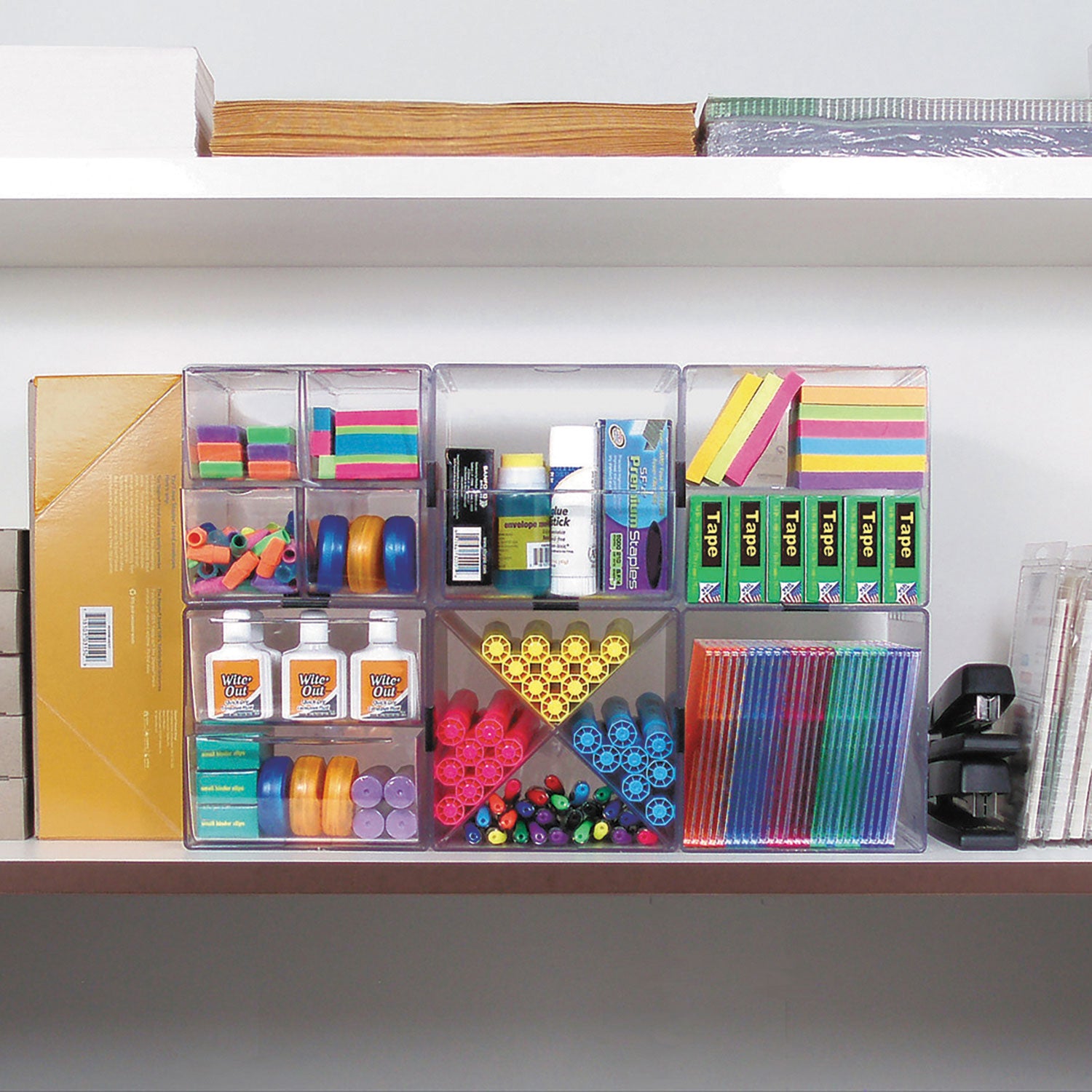 Stackable Open Cube Storage Organizer 6"X6"X6" Clear