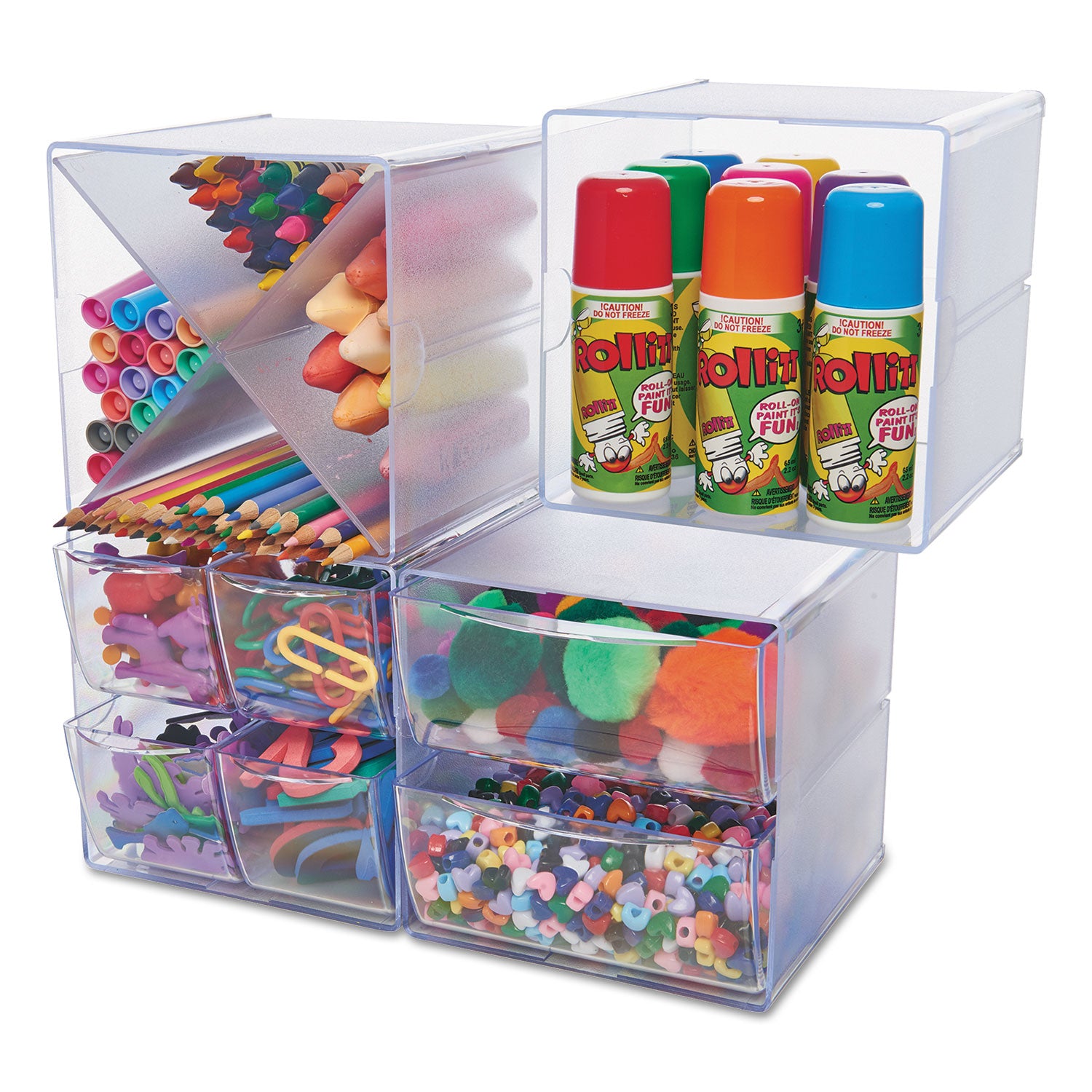 Stackable Open Cube Storage Organizer 6"X6"X6" Clear