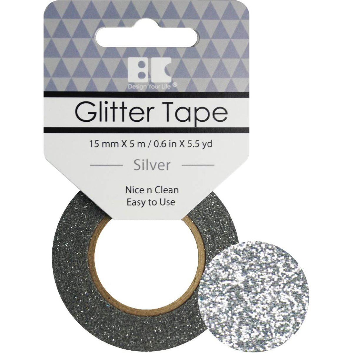 Best Creation Glitter Tape 15mmX5m Silver