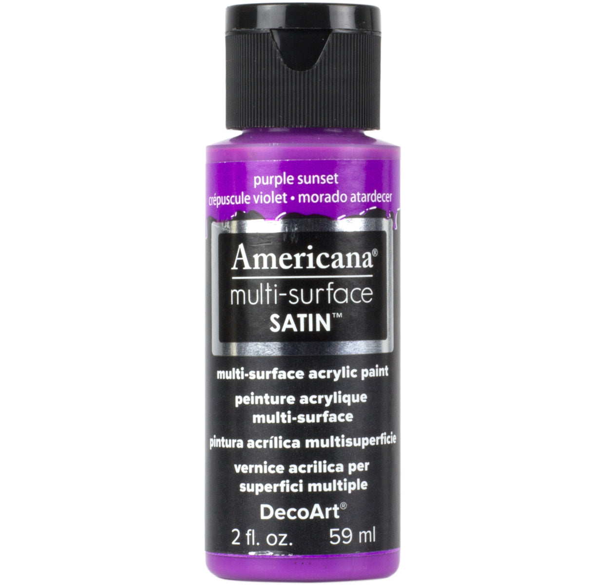 Americana Multi-Surface Satin Acrylic Paint 2oz Purple Sunset