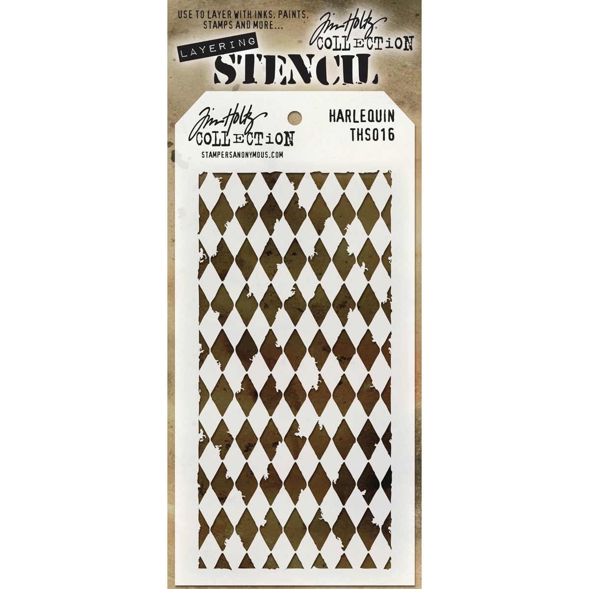 Tim Holtz Layered Stencil 4.125"X8.5" Harlequin
