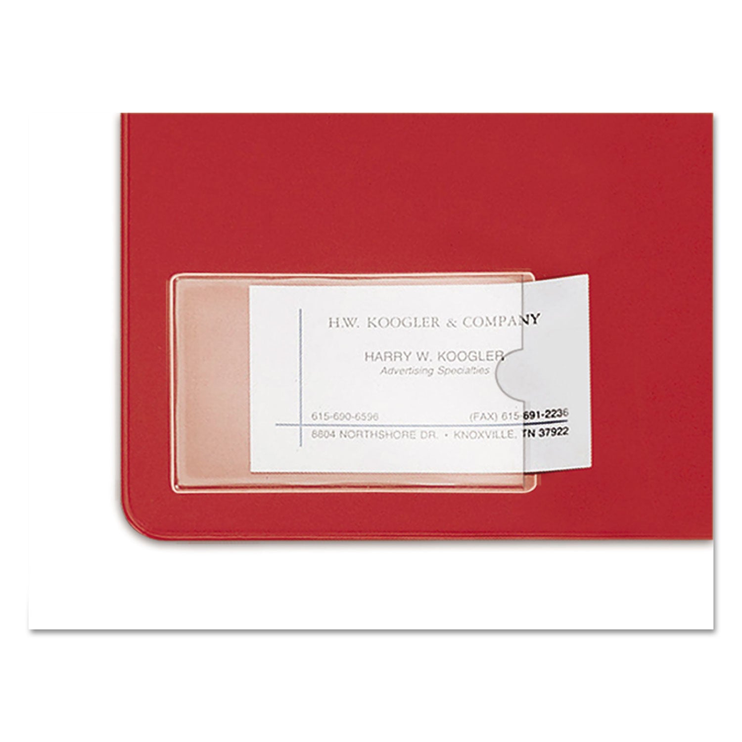 Cardinal® HOLD IT Poly Business Card Pocket, Top Load, 3 3/4 x 2 3/8, Clear, 10/Pack