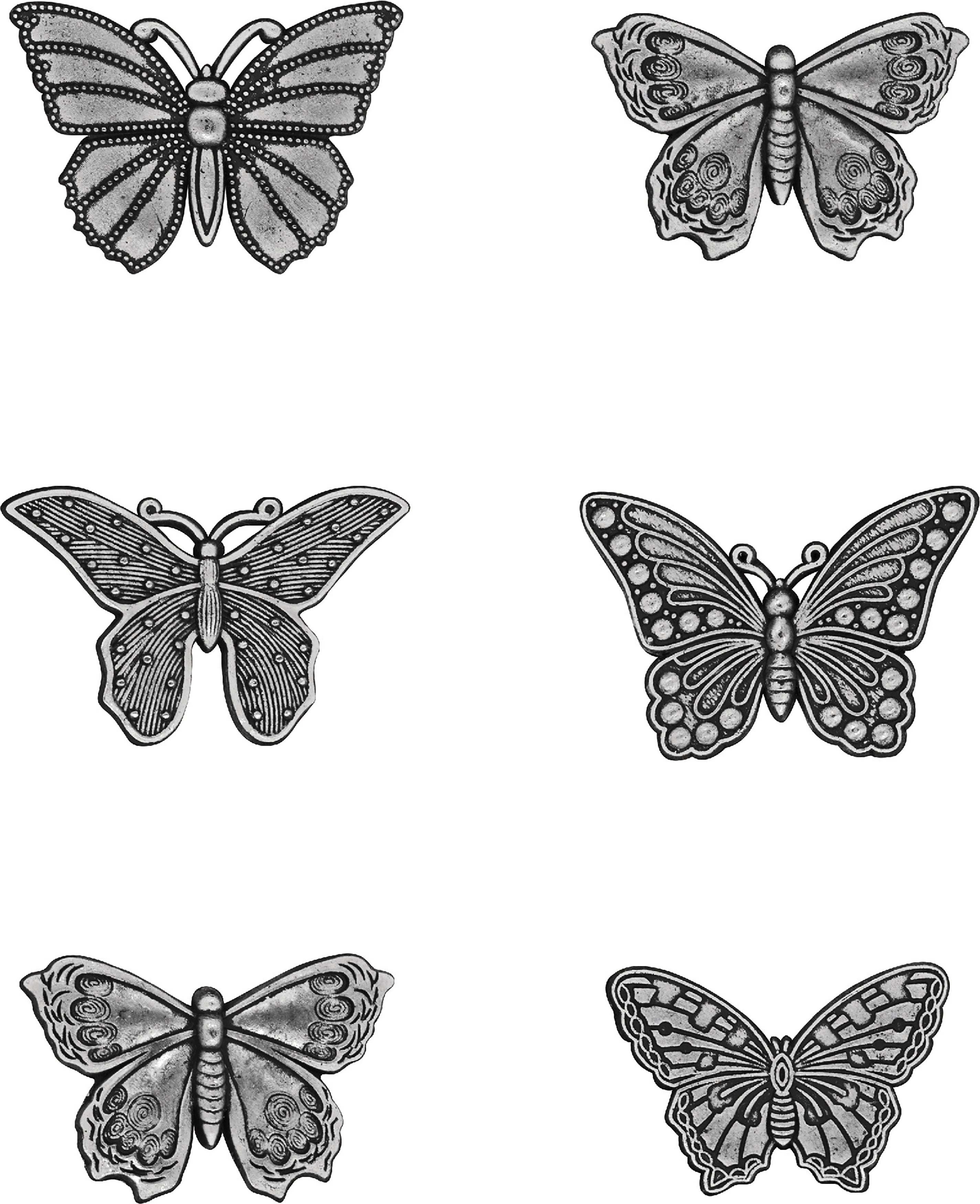 Idea-Ology Metal Adornments 1" 6/Pkg Butterflies