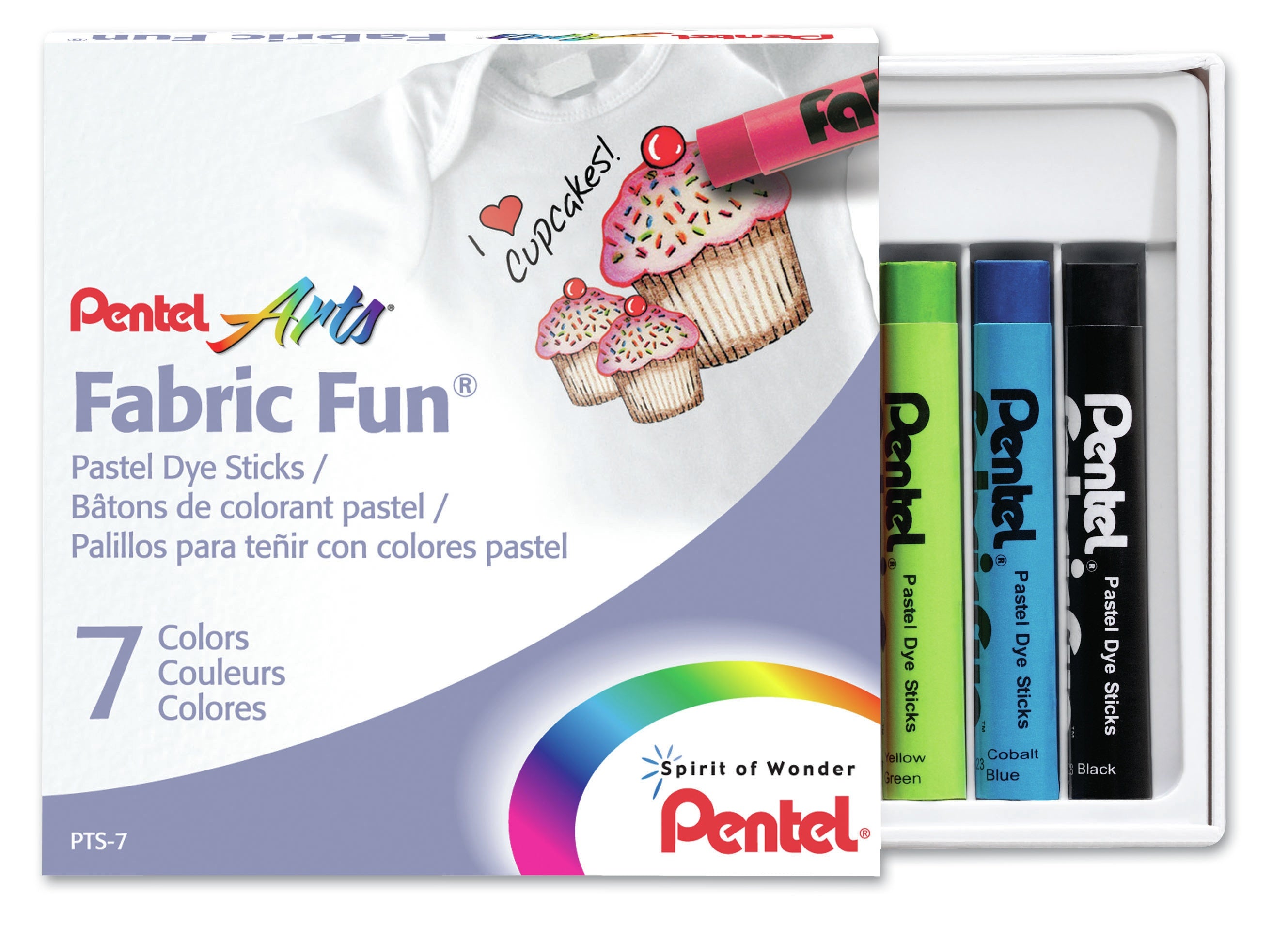 Fabric Fun Pastel Dye Sticks 7/Pkg Assorted Colors