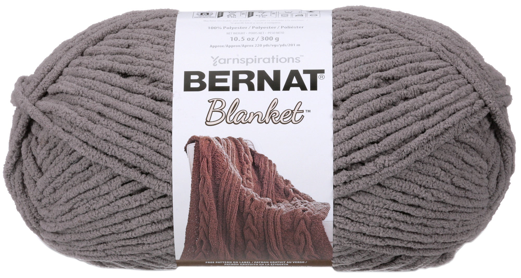 Bernat Blanket Big Ball Yarn Dark Grey