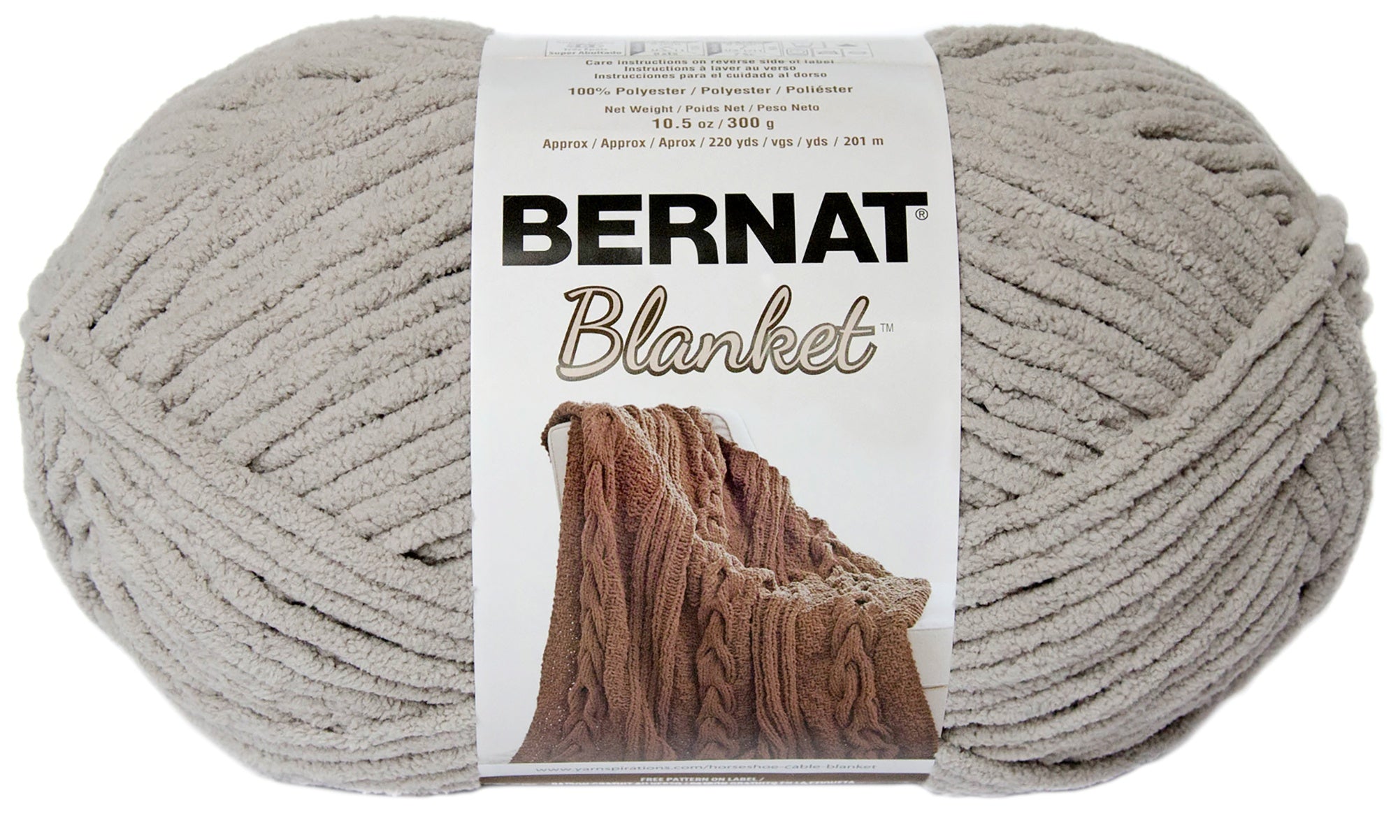 Bernat Blanket Big Ball Yarn Pale Grey