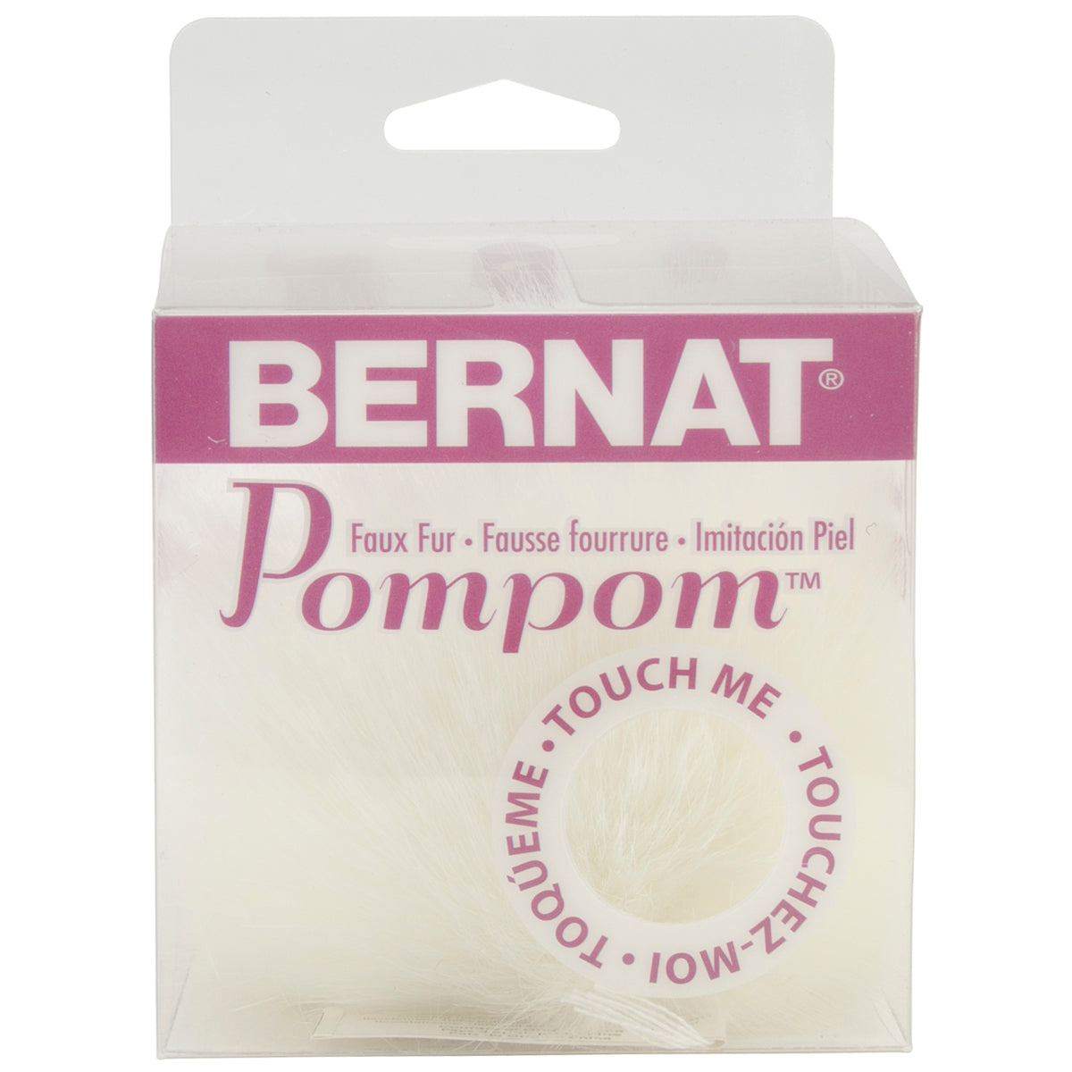 Faux Fur Pompom 1/Pkg White Rabbit