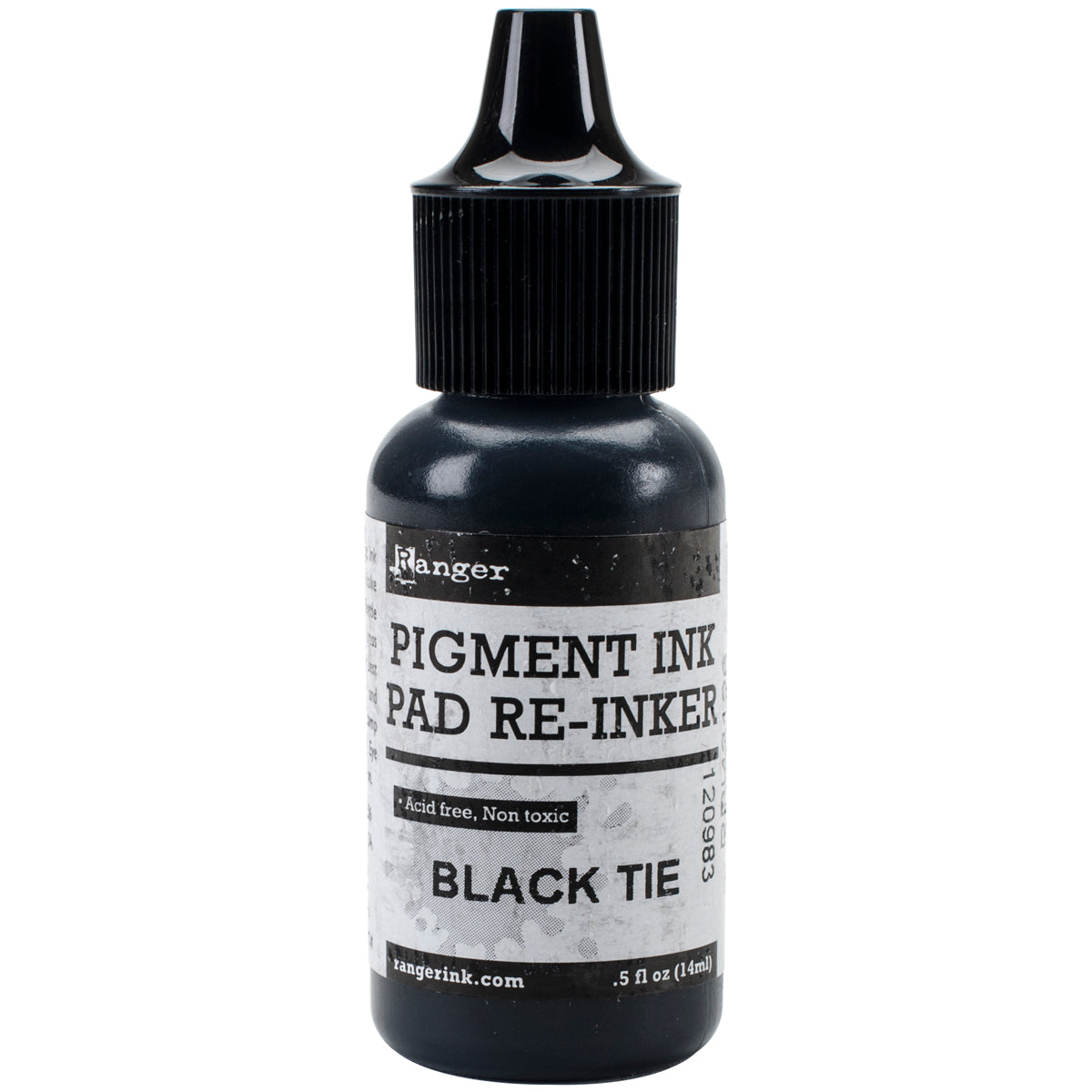 Pigment Pad Re-Inker .5oz Black Tie