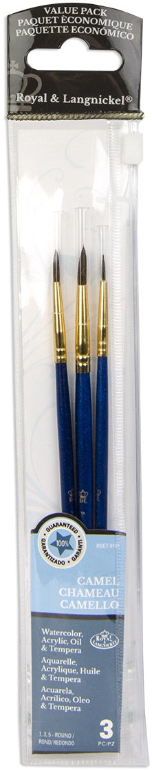 Sable Value Pack Brush Set 3/Pkg