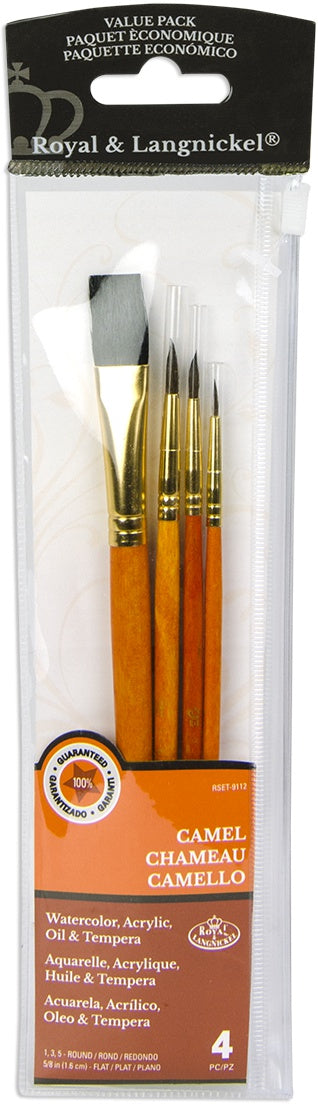 Sable/Camel Value Pack Brush Set 4/Pkg