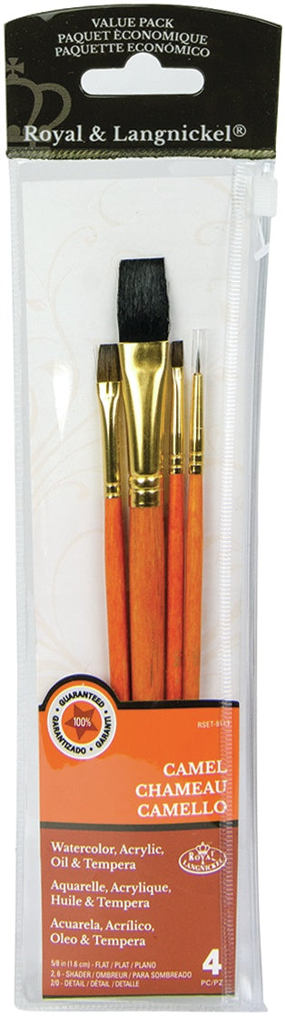 Sable/Camel Value Pack Brush Set 4/Pkg