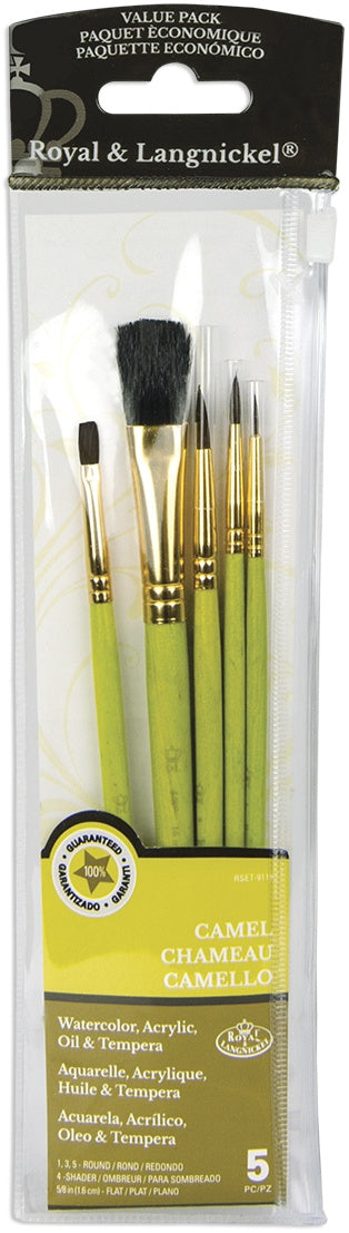 Sable/Camel Value Pack Brush Set 5/Pkg