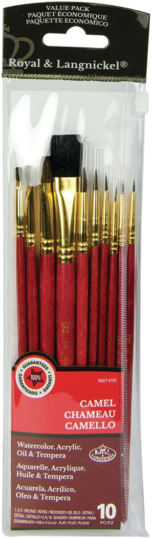Sable/Camel Value Pack Brush Set 10/Pkg