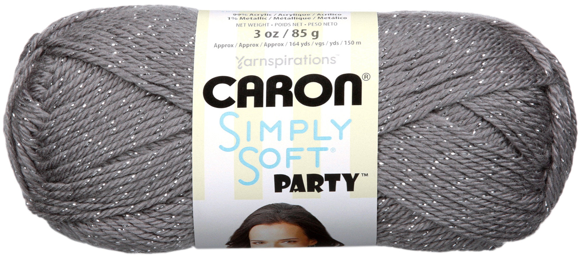 Simply Soft Party Yarn Platinum Sparkle