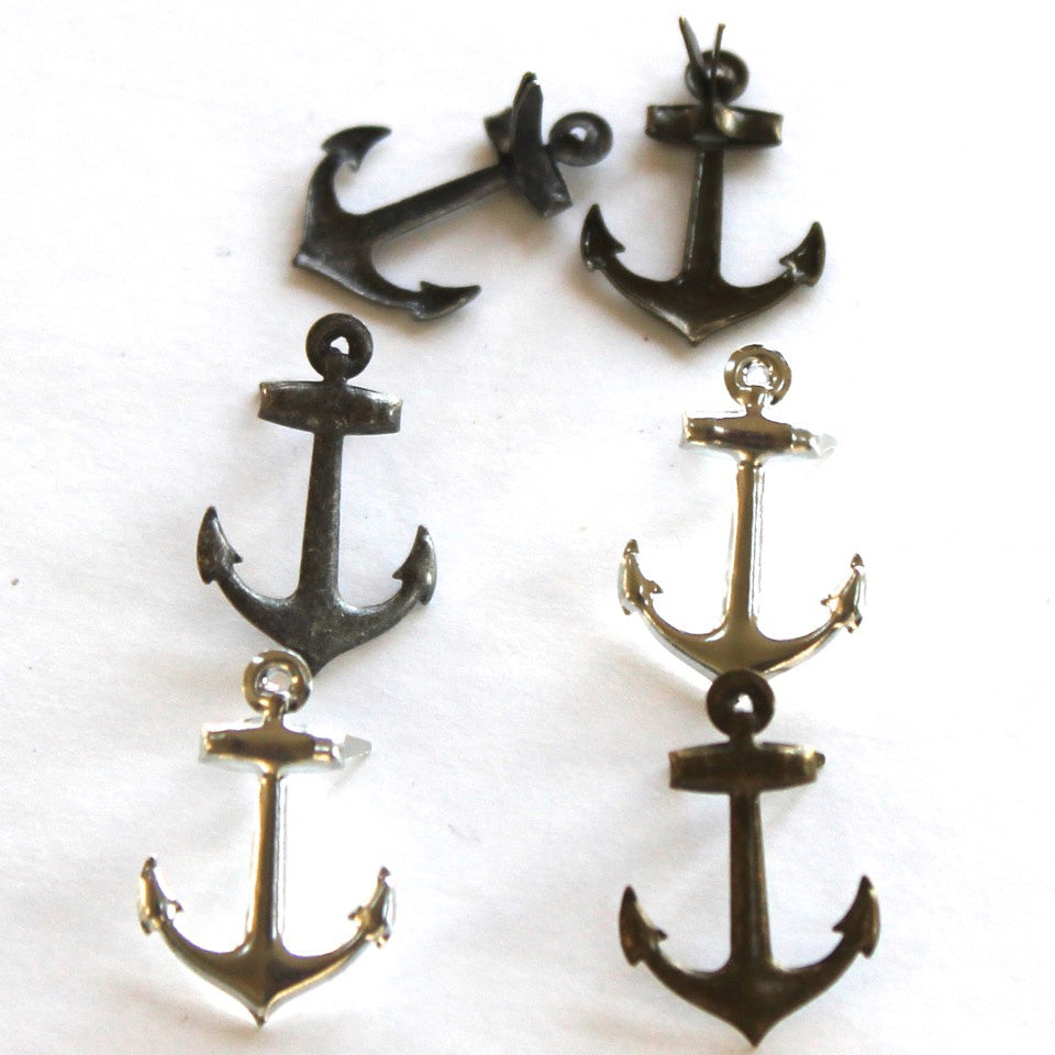 Eyelet Outlet Shape Brads 12/Pkg Metallic Anchor