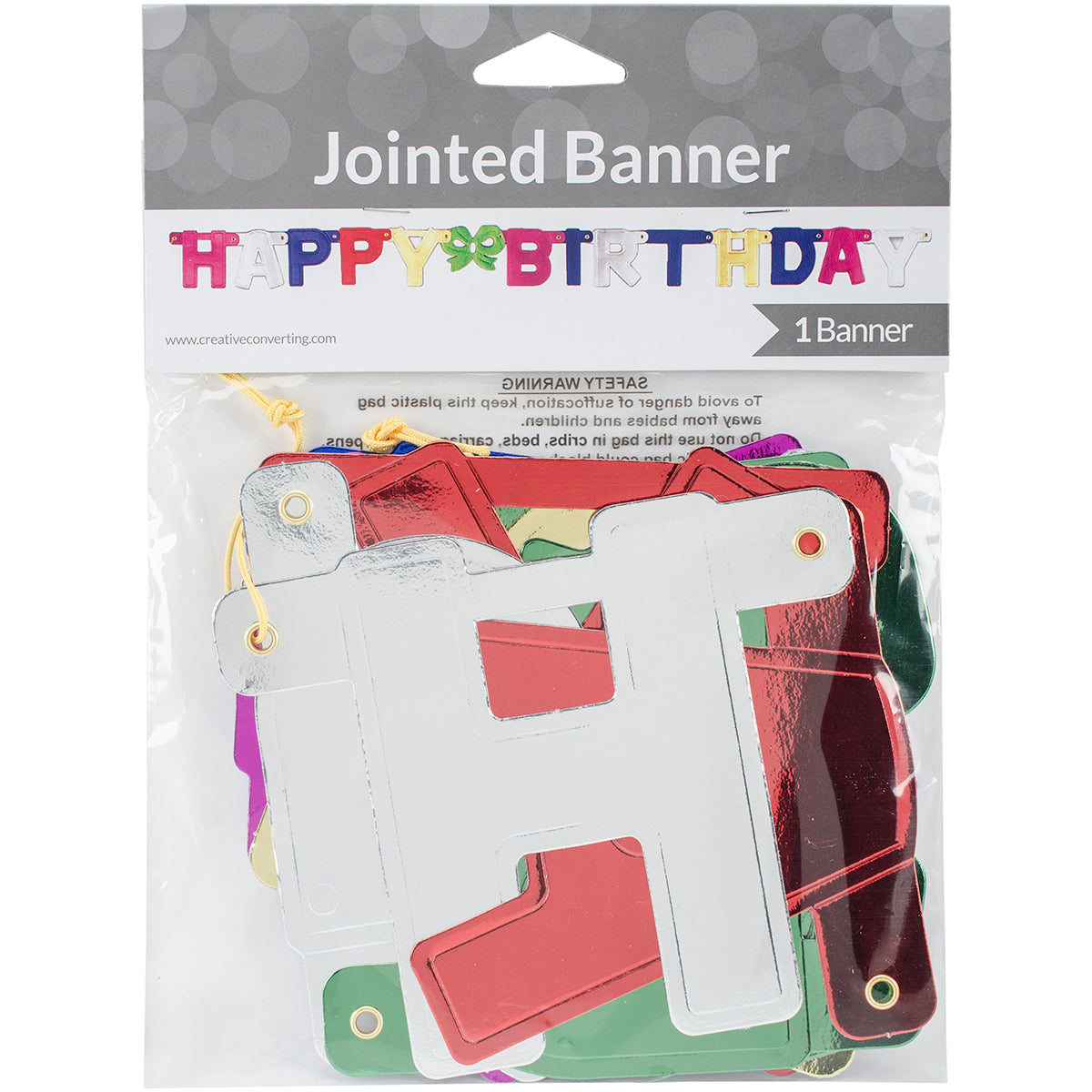 Jointed Banner 4"X5' Happy Birthday