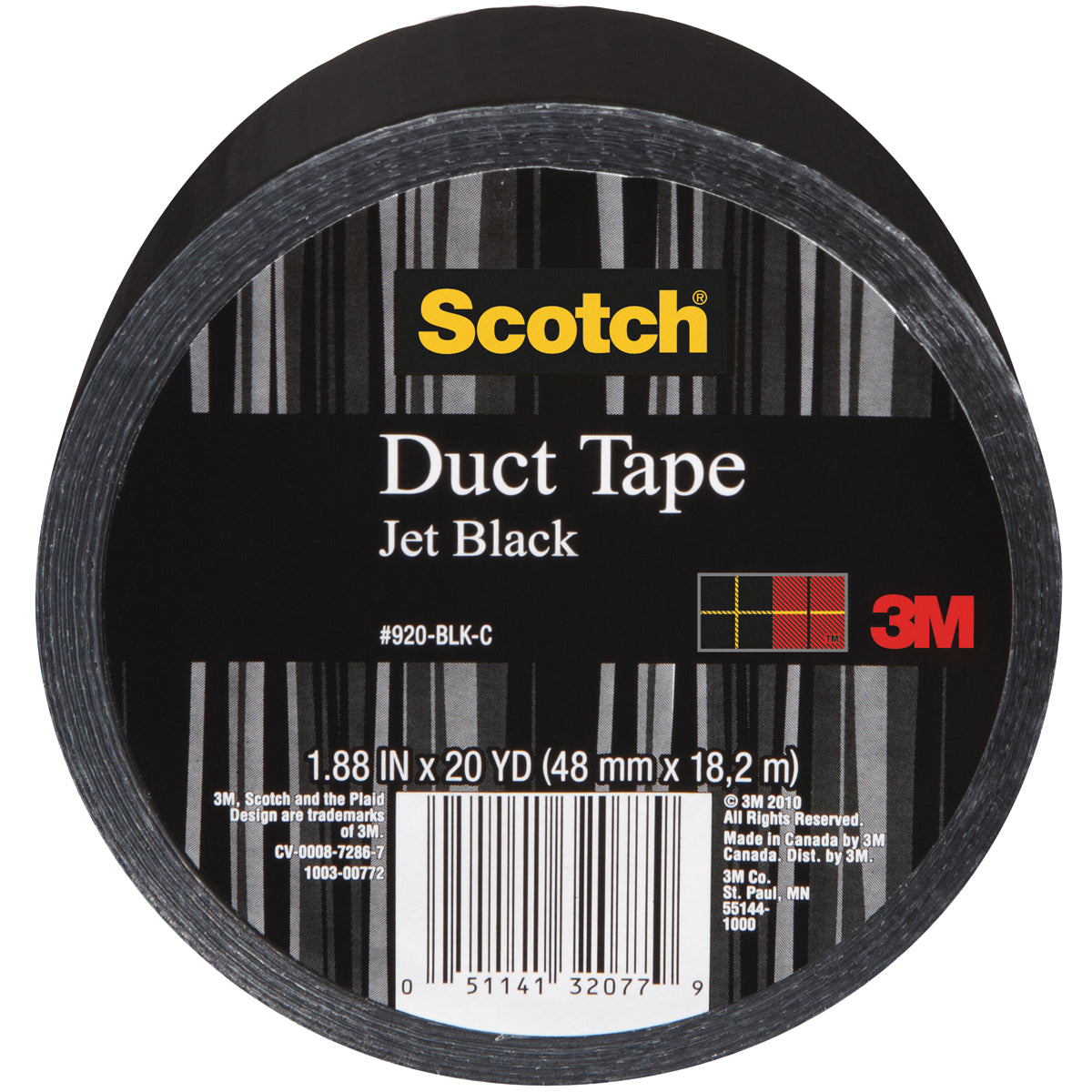 Scotch Solid Duct Tape 1.88"X20yd Jet Black