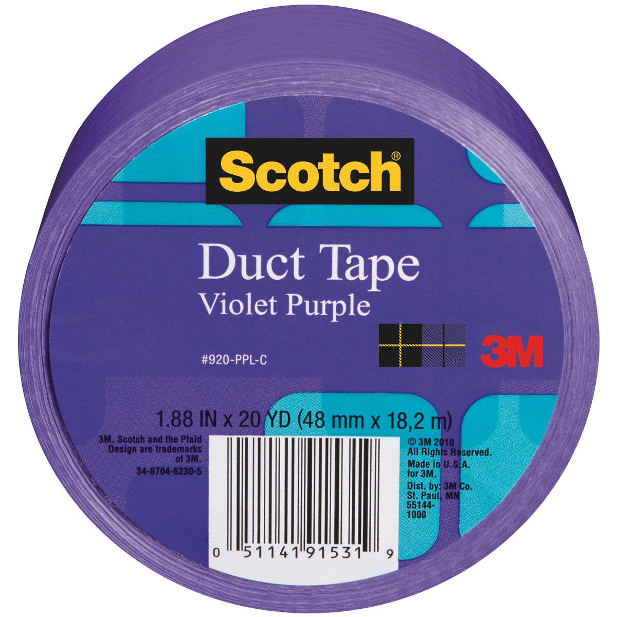 Scotch Solid Duct Tape 1.88"X20yd Violet Purple