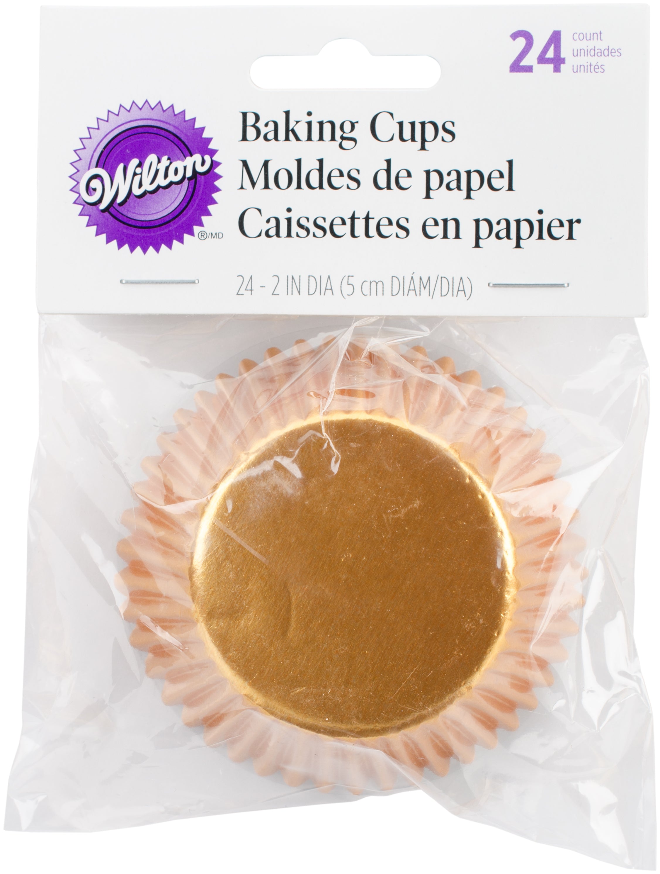 Standard Baking Cups Gold Foil 24/Pkg