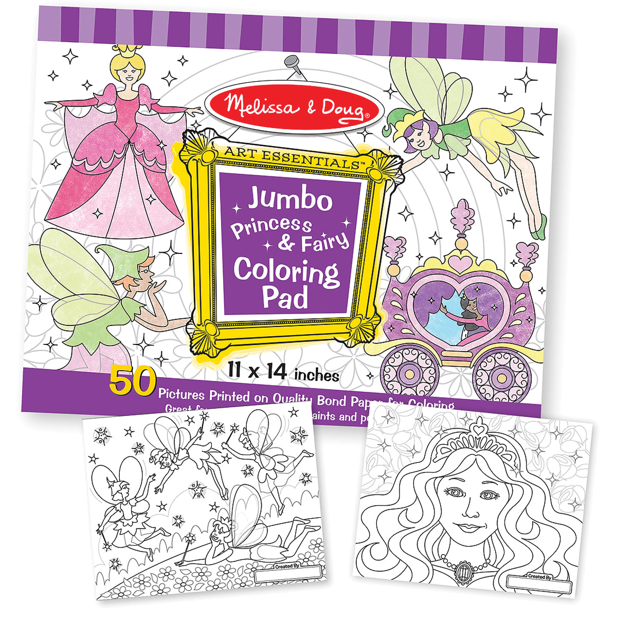 Jumbo Coloring Pad 11"X14" 50 Pages-Princess & Fairy